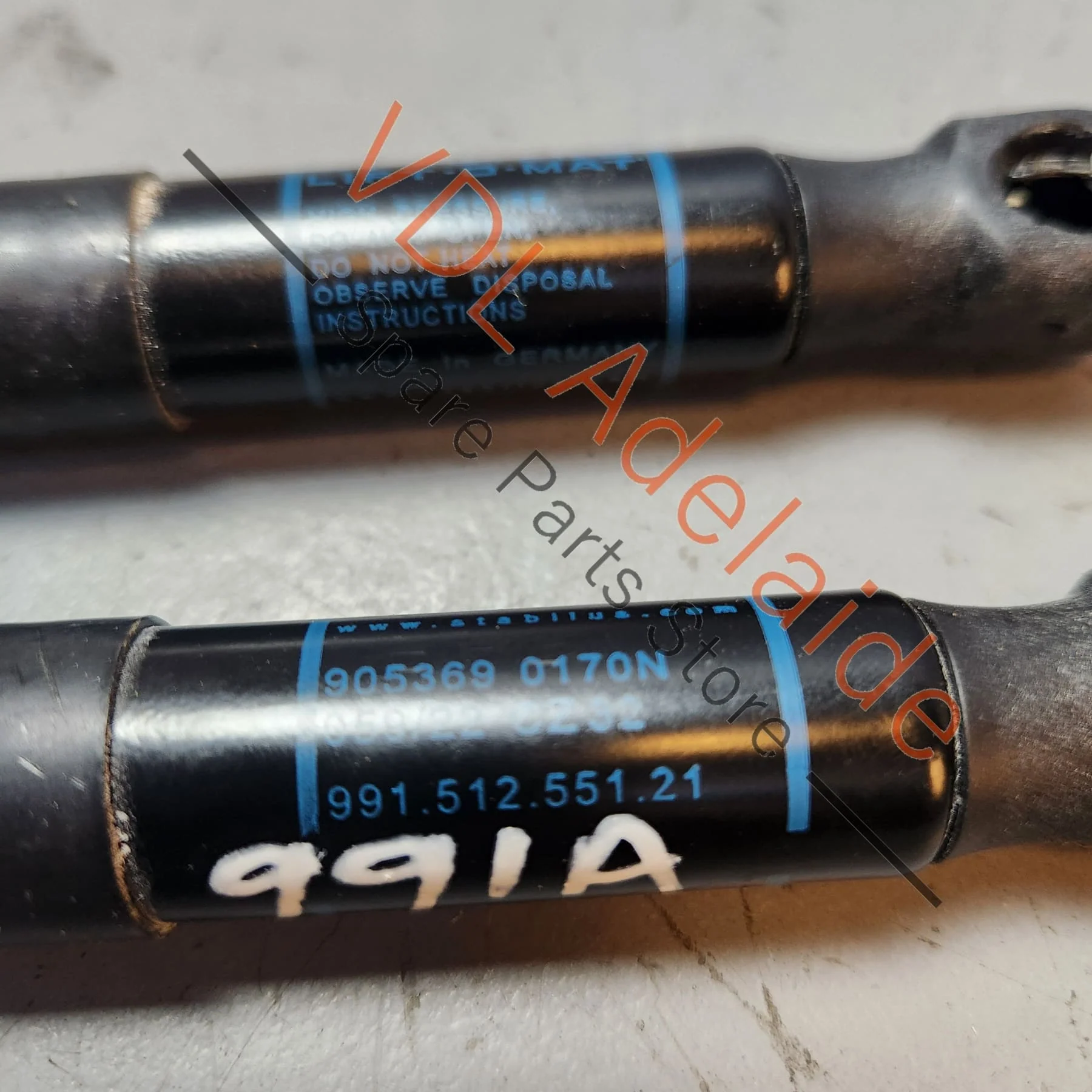 Pair of Porsche 911 Rear Engine Lid Gas Lift Strut 99151255120 99151255121 99151255122 - Image 2