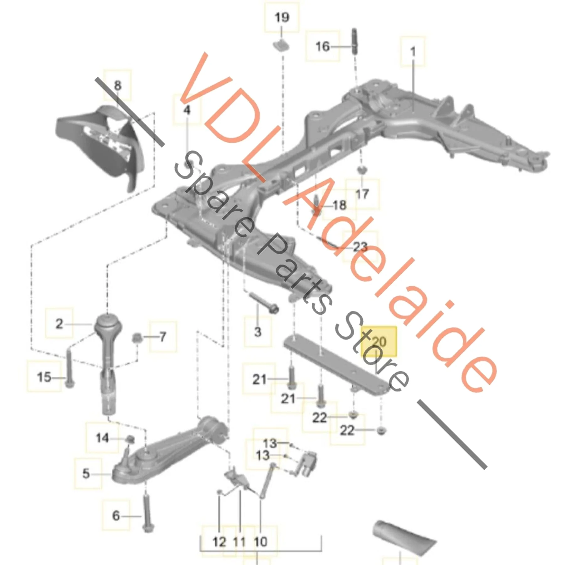 Porsche 911 Boxster Cayman Front Chassis Reinforcement Brace Pair 99150474100 - Image 2