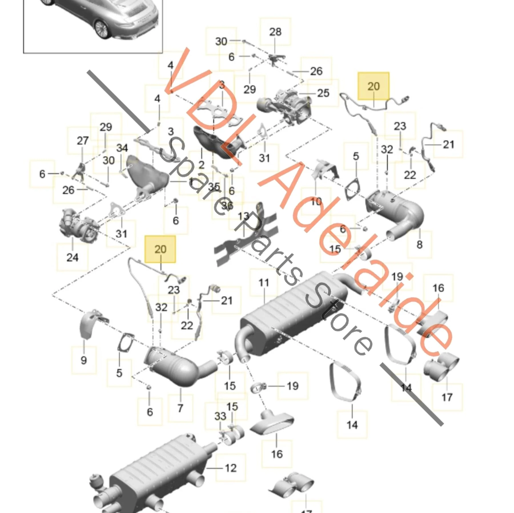 Porsche 911 Lambda Probe Oxygen Sensor Before Cat 9A260618803 9A260618802 9A260618801 9A260618800 - Image 2