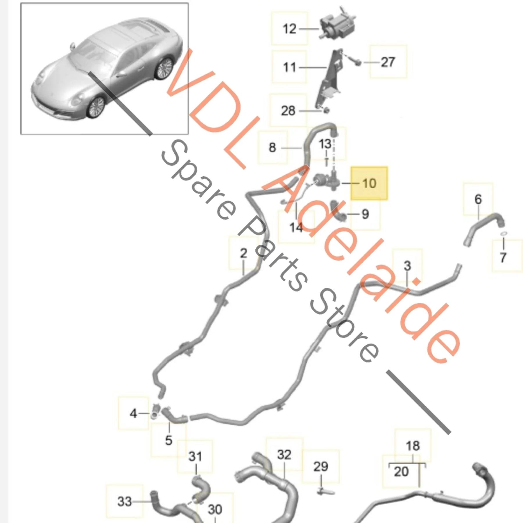 Porsche 911 Coolant Regulator Valve 9P1121626 9P1317233 - Image 2