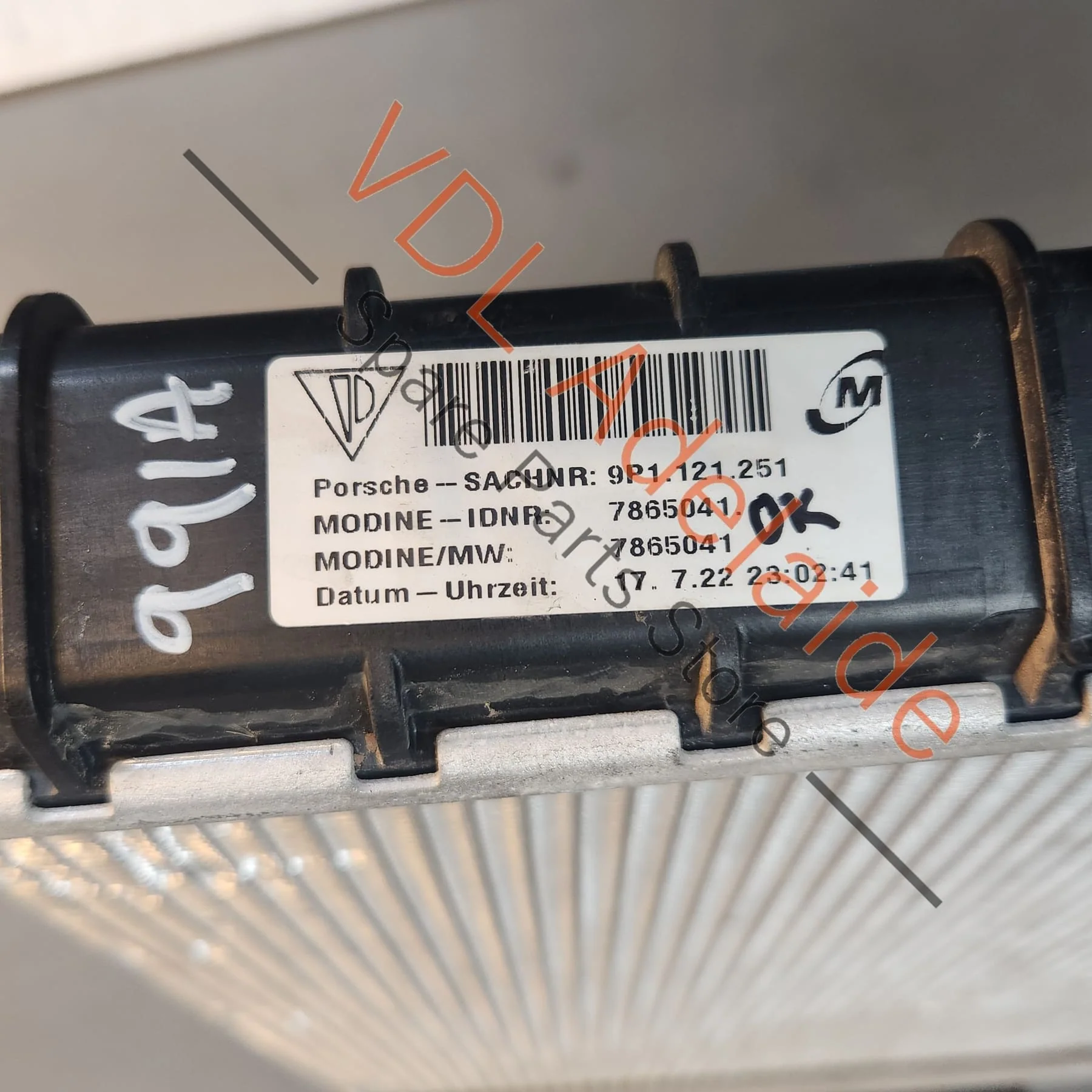 Porsche 911 991.2 Left Side Front Radiator 9P1121251 - Image 7