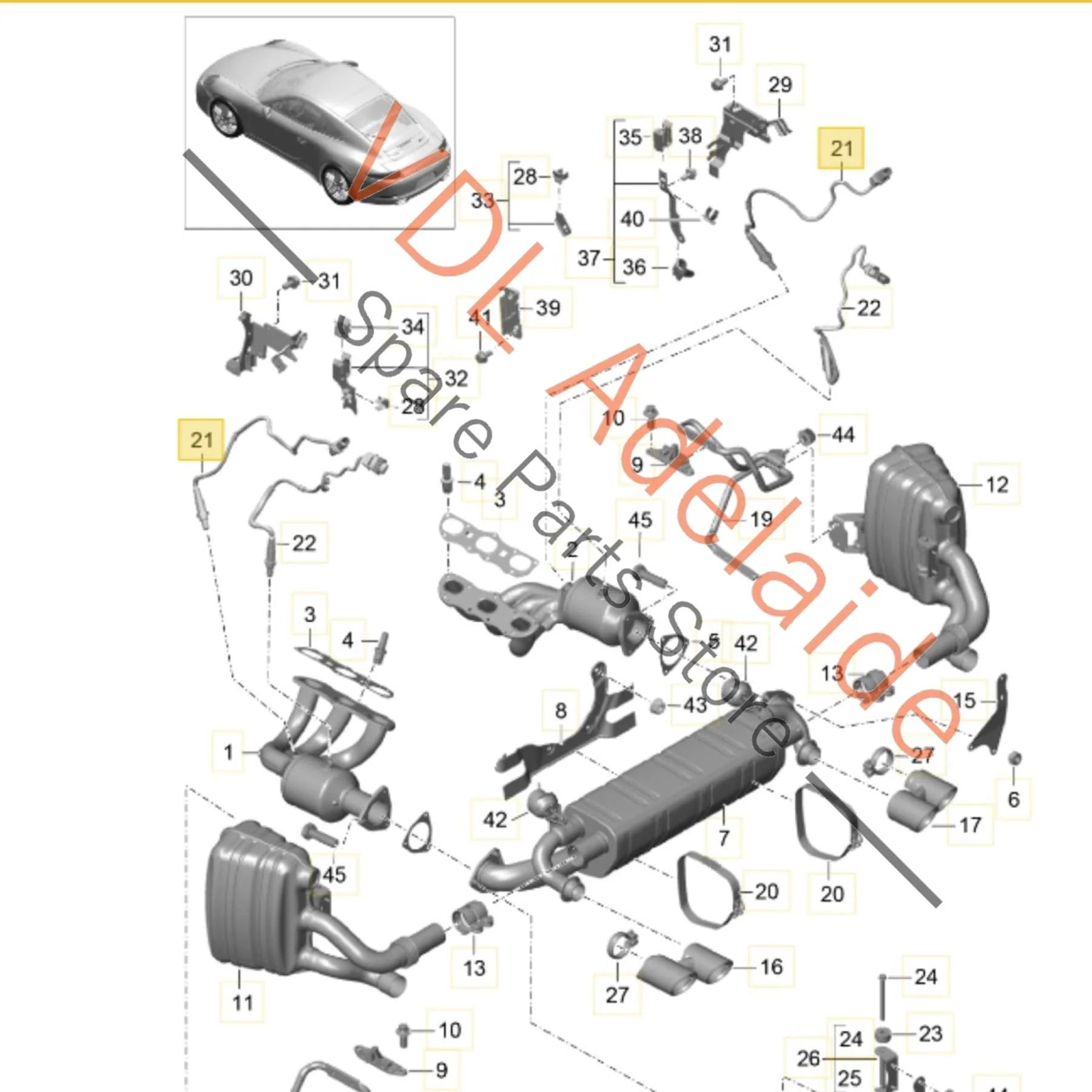 Porsche 911 Lambda Probe Oxygen Sensor Pre-Cat Upstream 9F1906262 9A160618101 - Image 2