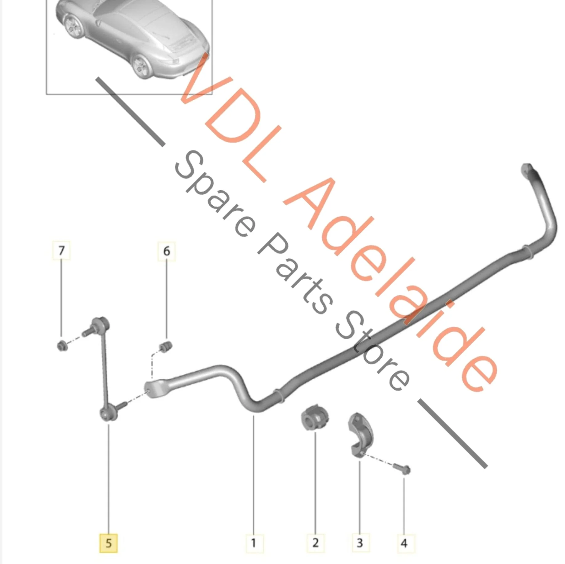 Porsche 911 Rear Swaybar Coupling Rod Set Pair 99133307102 - Image 2