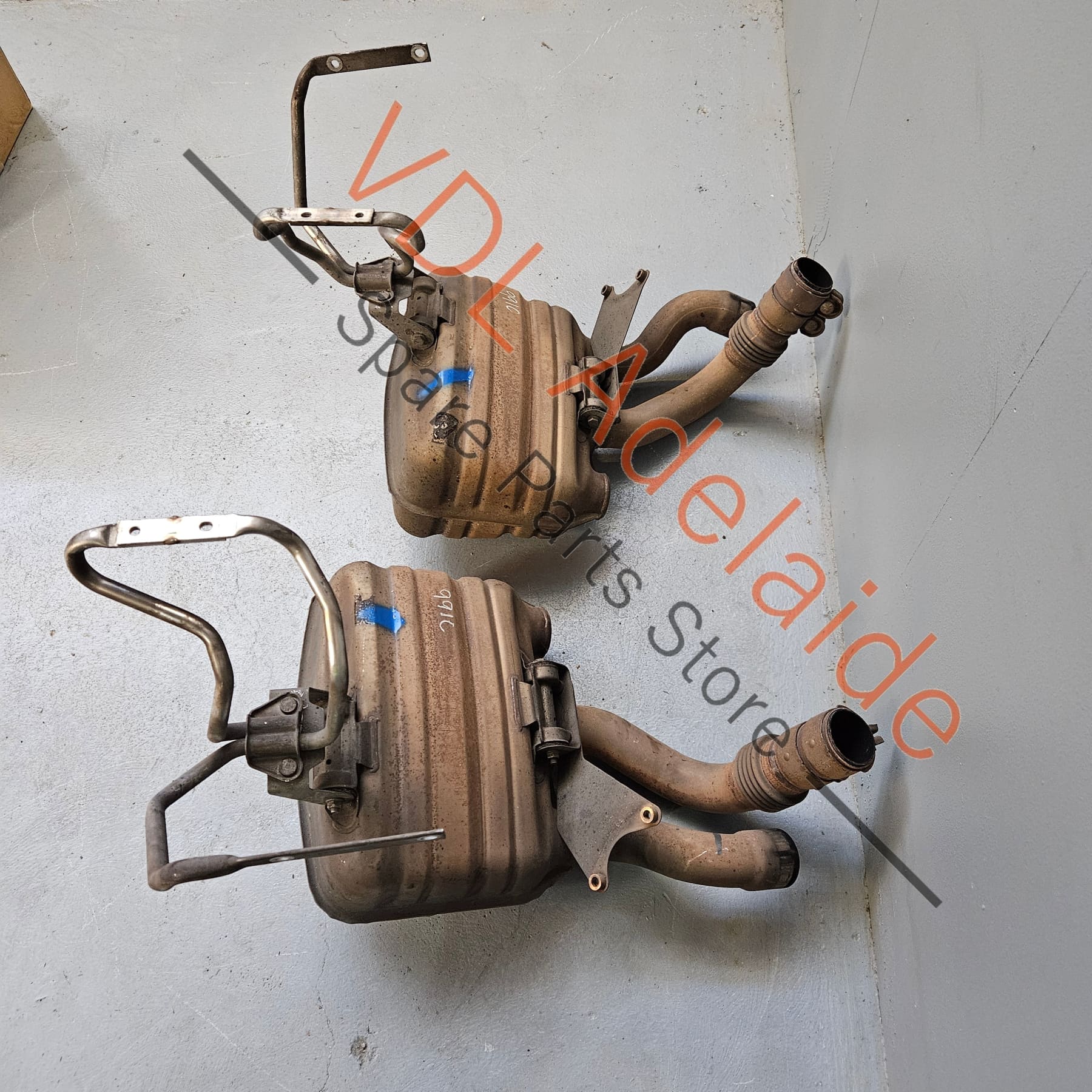 Porsche 911 991 Carrera S Stock Exhaust Muffler Set Pair 99111132103 99111132203 - Image 7