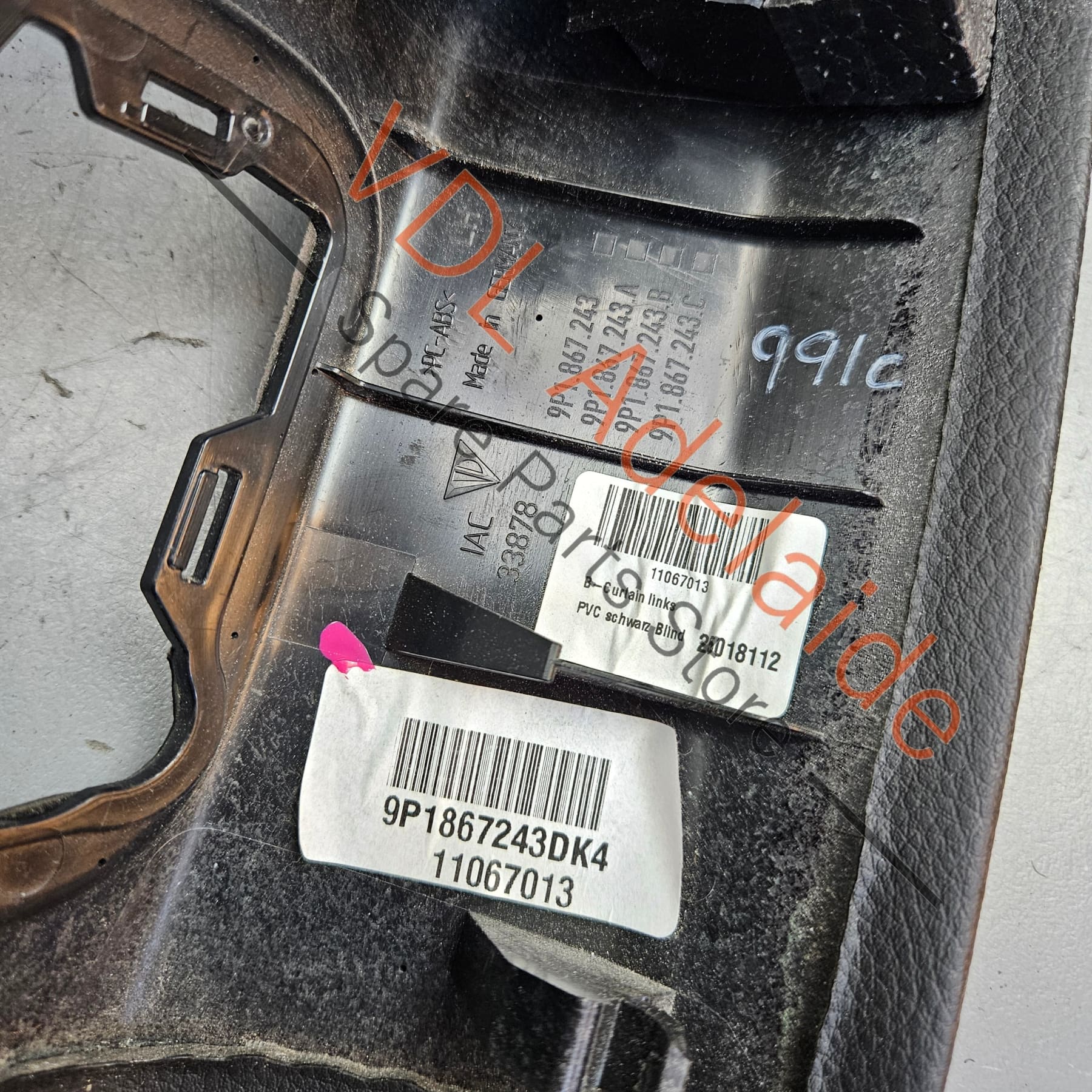Porsche 911 991 Left Side Interior B Pillar Seatbelt Trim 99155518309 DK4 - Image 6