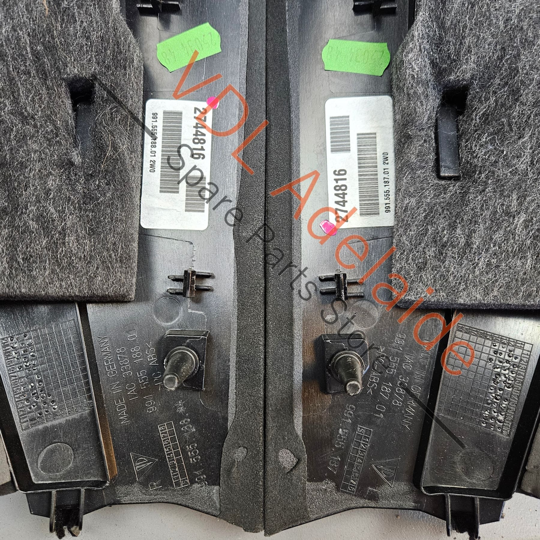 Porsche 911 991 Coupe C Pillar Interior Trim Set Alcantara Left 99155518701 2W0 and Right 99155518801 2W0 - Image 7