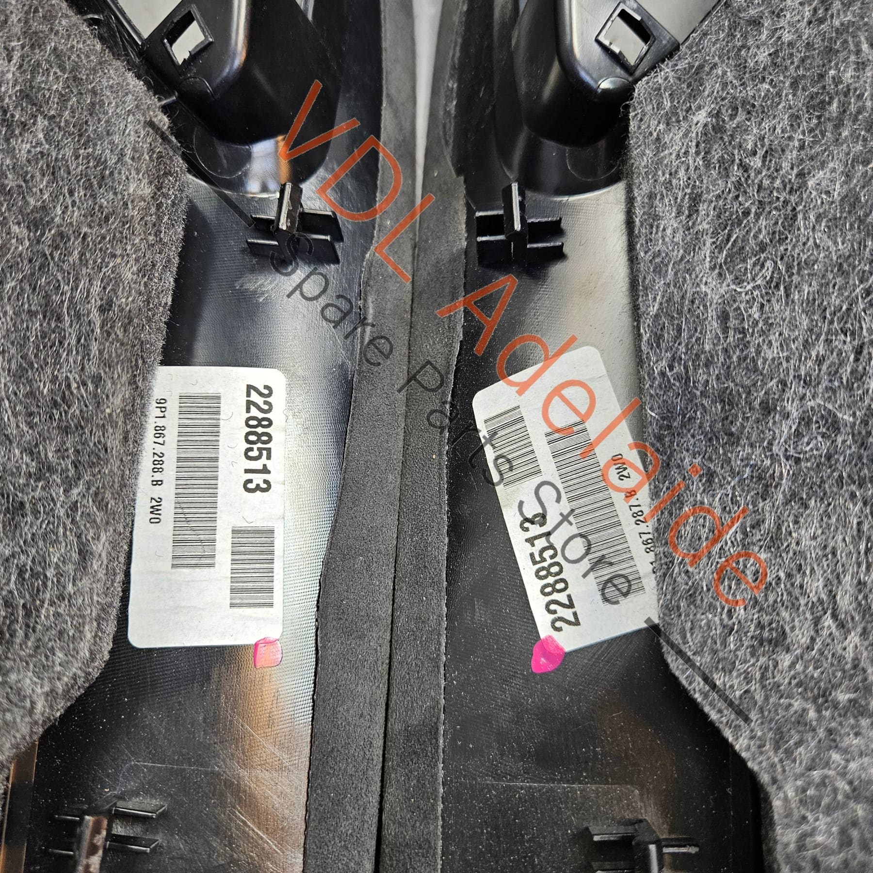 Porsche 911 991 Coupe C Pillar Interior Trim Set Alcantara Left 99155518701 2W0 and Right 99155518801 2W0 - Image 8