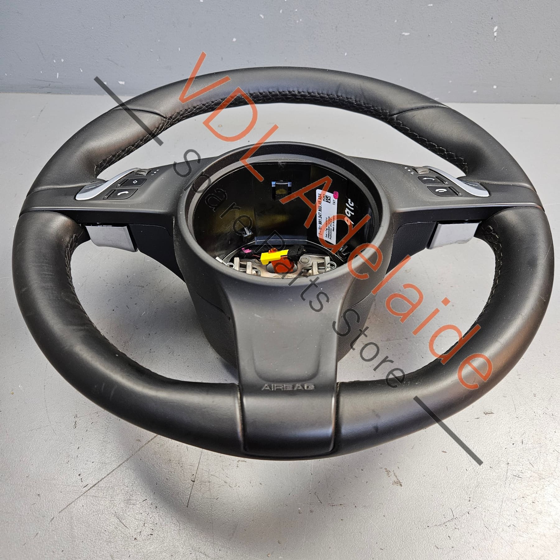 Porsche 911 991 Black Leather Multifunction Steering Wheel for PDK Auto 99134780373 - Image 3