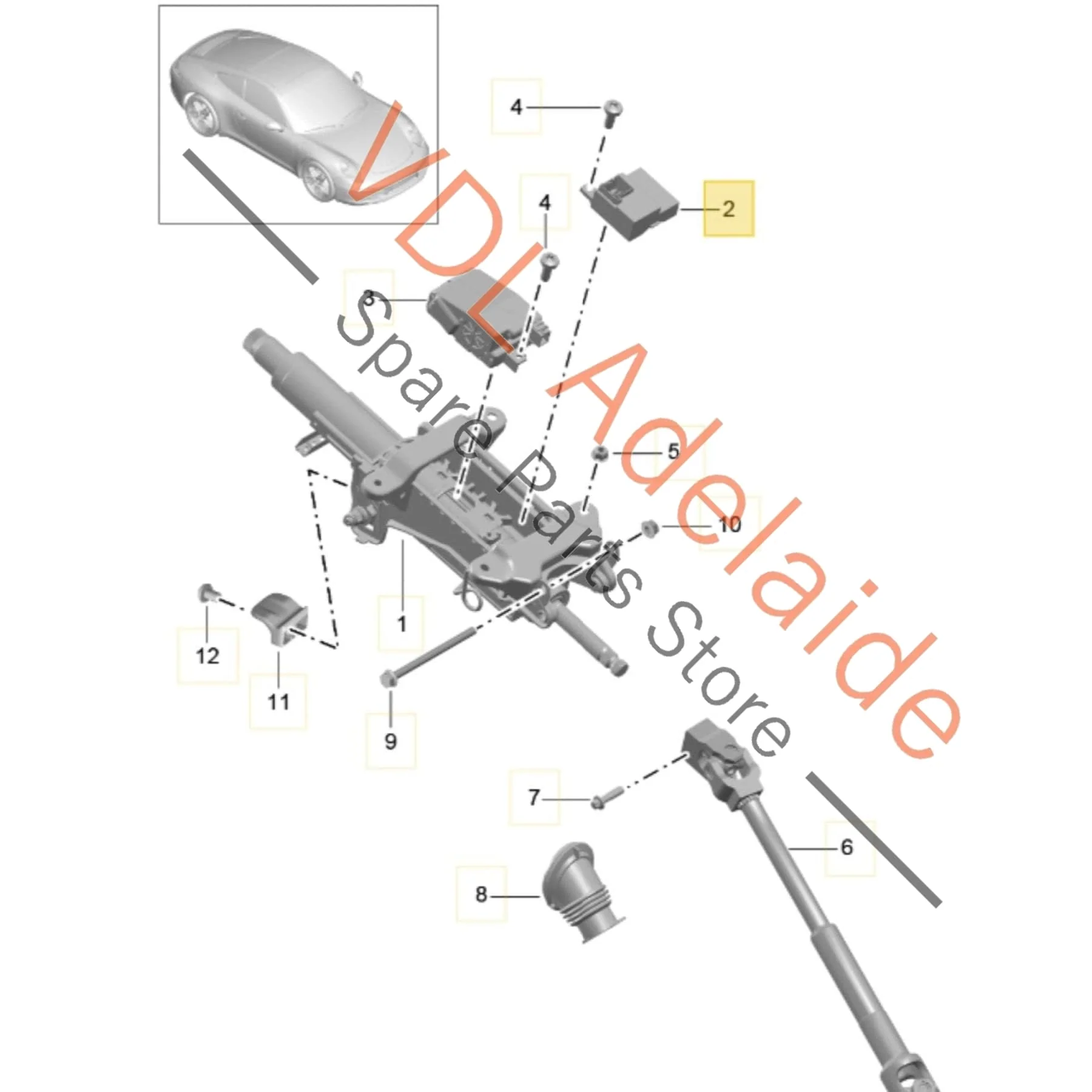 Porsche 911 991 Electric Steering Column Control Unit 4H0907705K - Image 2