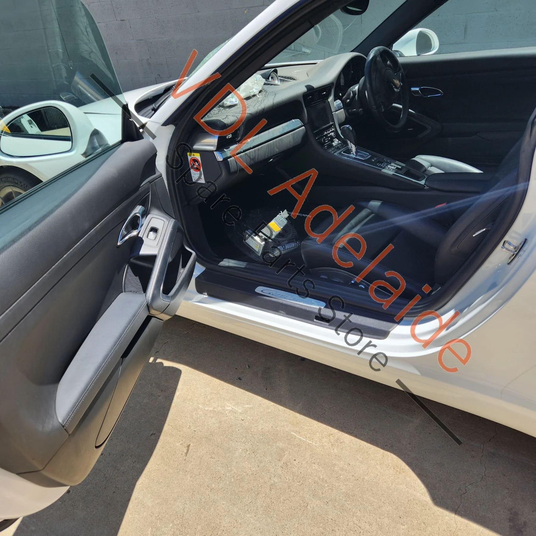 Porsche 911 991 Trim for Passenger side Dashboard Galvano Silver Chrome 99155238703 V08 - Image 5