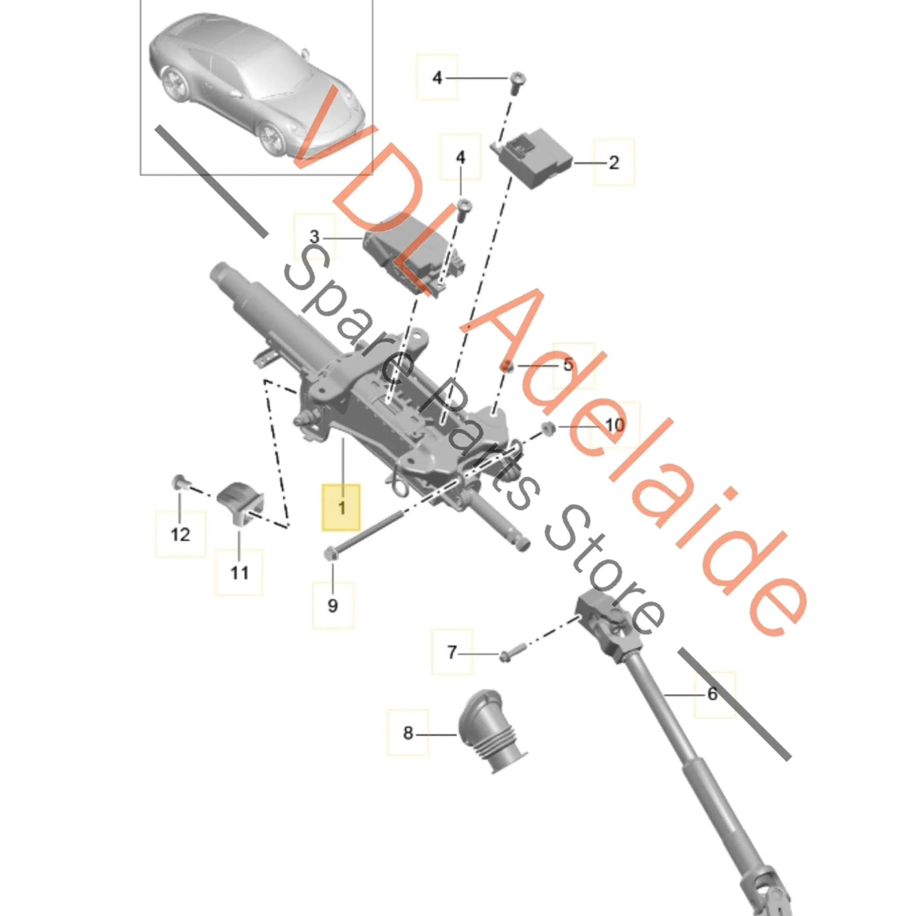 Porsche 911 991 Electric Adjustable Steering Column 99134701514 - Image 2