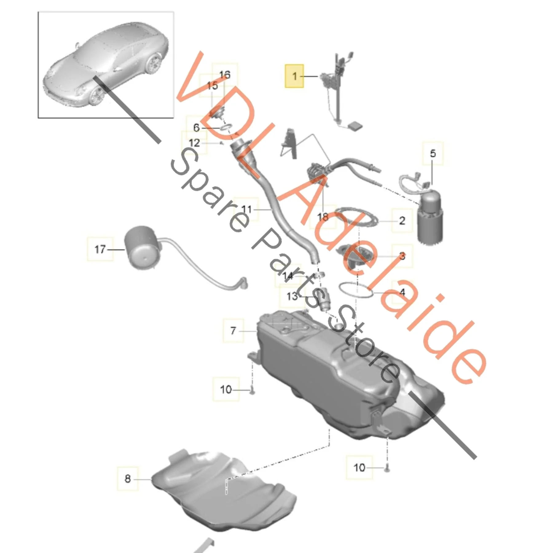 Porsche 911 991 Fuel Level Sender Unit 99162083100 - Image 2