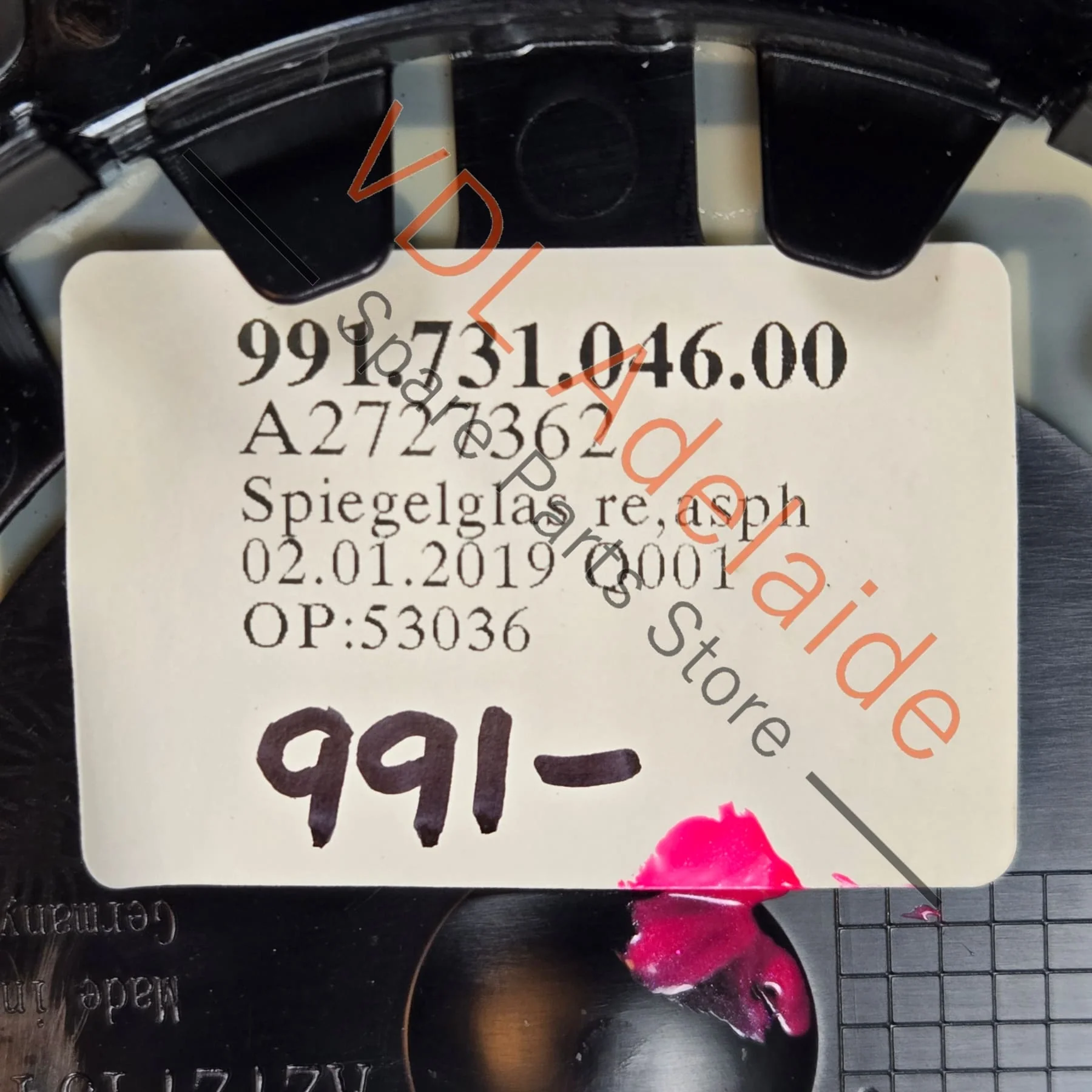 Right Door mirror glass Porsche 991.1 991.2 RHD 99173104600 - Image 5