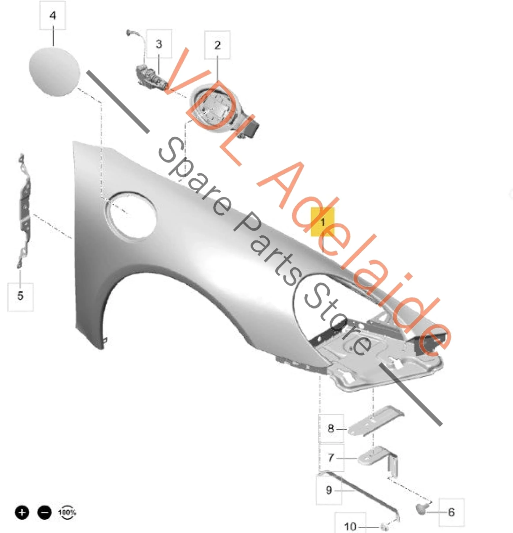 Porsche 911 991 Left Fender Wing Quarter Panel 99150303100 GRV - Image 3