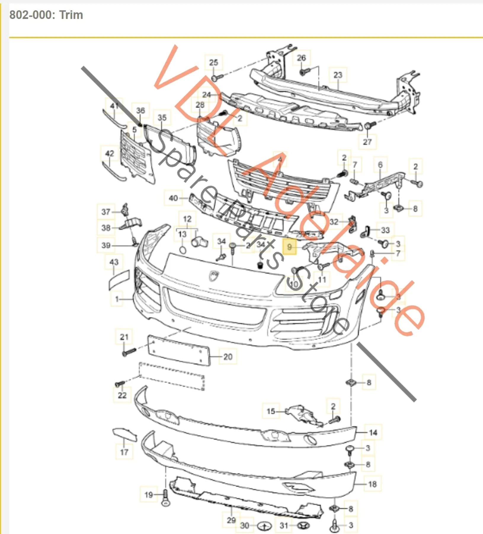OEM Porsche Cayenne 9PA 955 957 Front Left Bumper Guide bracket 95550588900 7L5807889 - Image 2