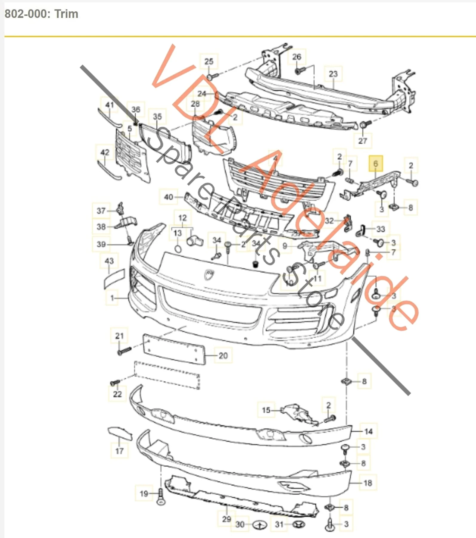 OEM Porsche Cayenne 9PA 955 957 Front Left Bumper Guide Rail bracket 95550504910 7L5807049B - Image 2