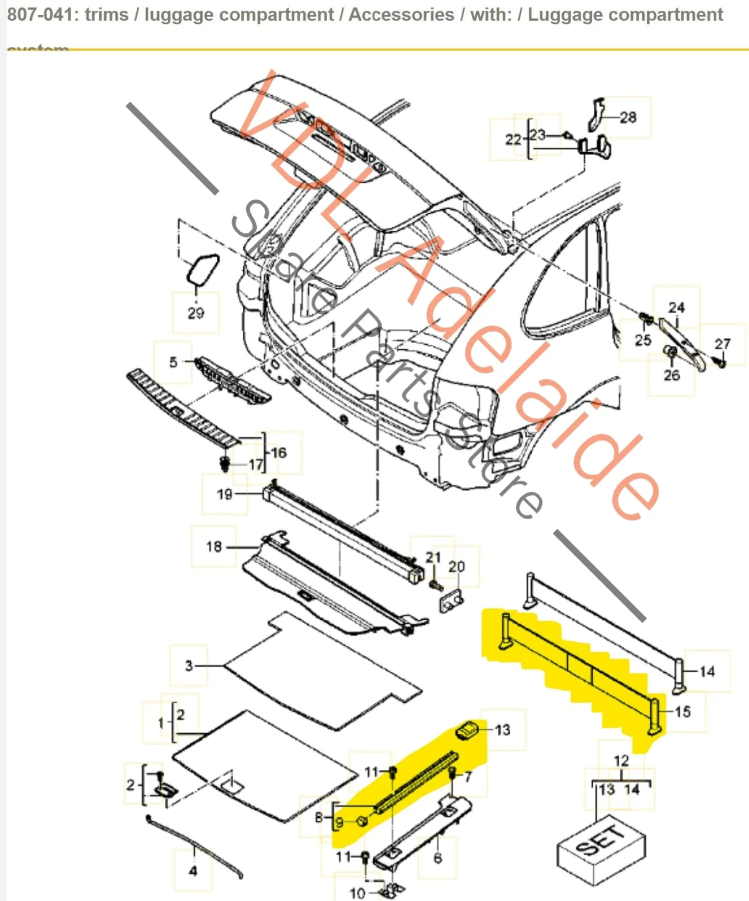 Porsche Cayenne 9PA 955 957 Luggage Cargo Organising Divider Retractible Strap Accessory - Image 2