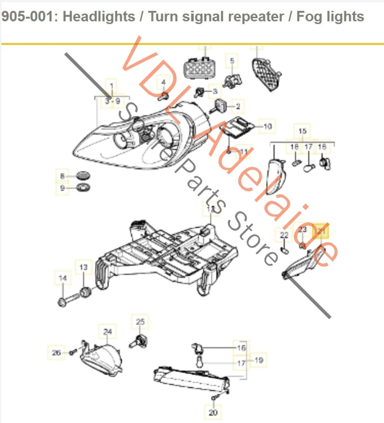Porsche Cayenne 9PA 955 957 Turbo Front Right Fender Turn Signal Corner Light 95563103620 7L5949102E - Image 2