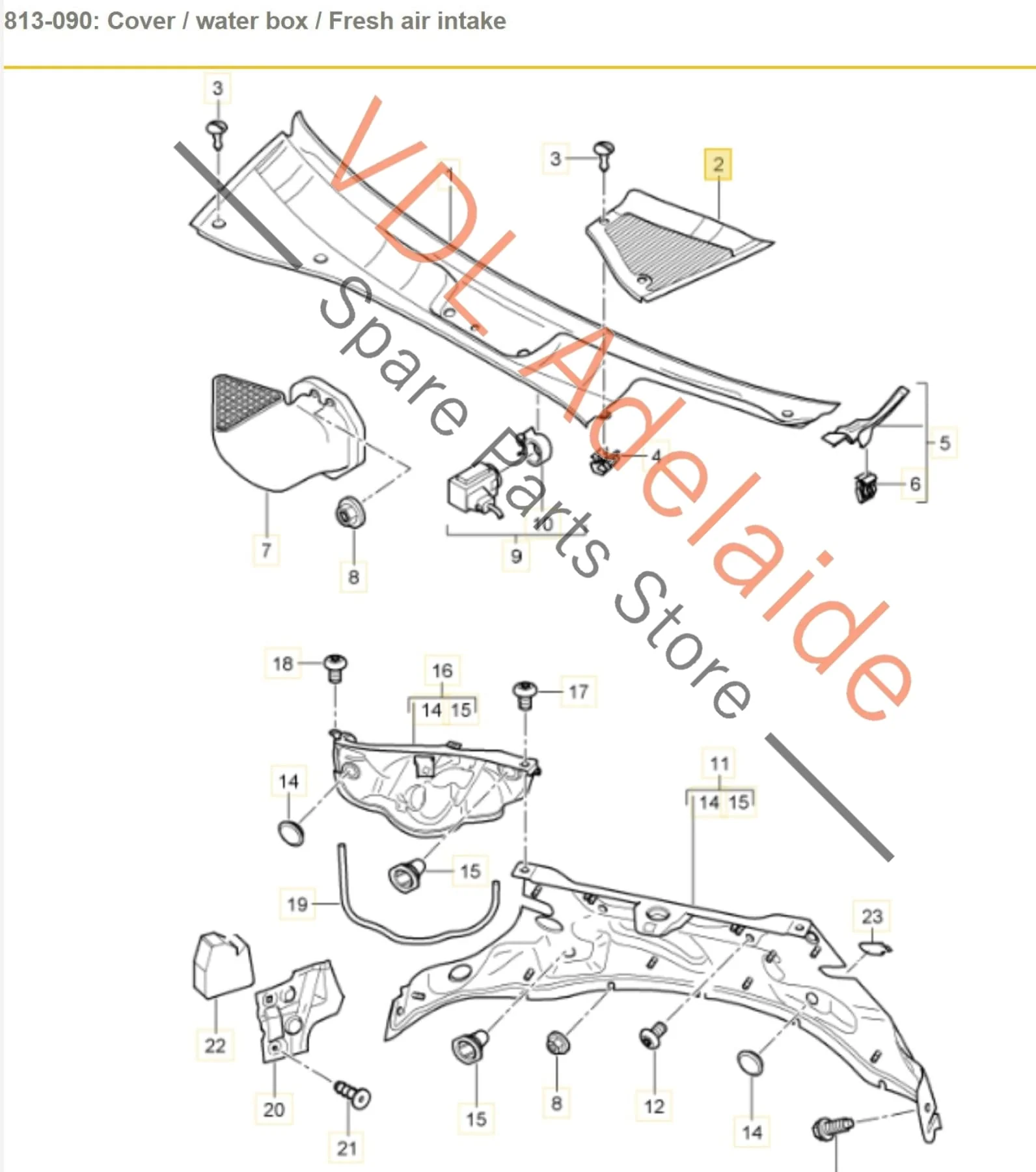 Porsche Cayenne 9PA 955 957 Engine Bay Cover Trim Right Rear - Image 2