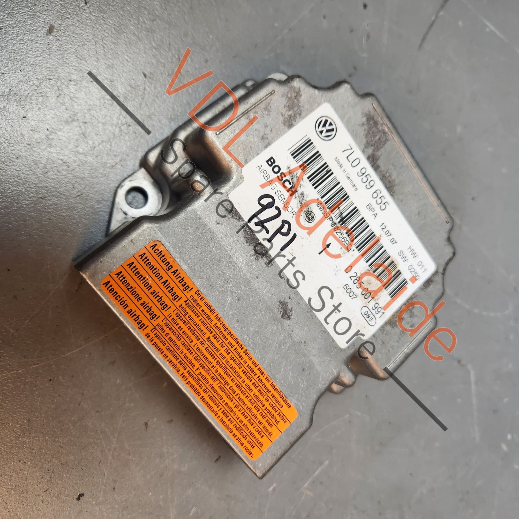 Porsche Cayenne 9PA 955 957 Airbag Central Control Module 95561821910 7L0959655