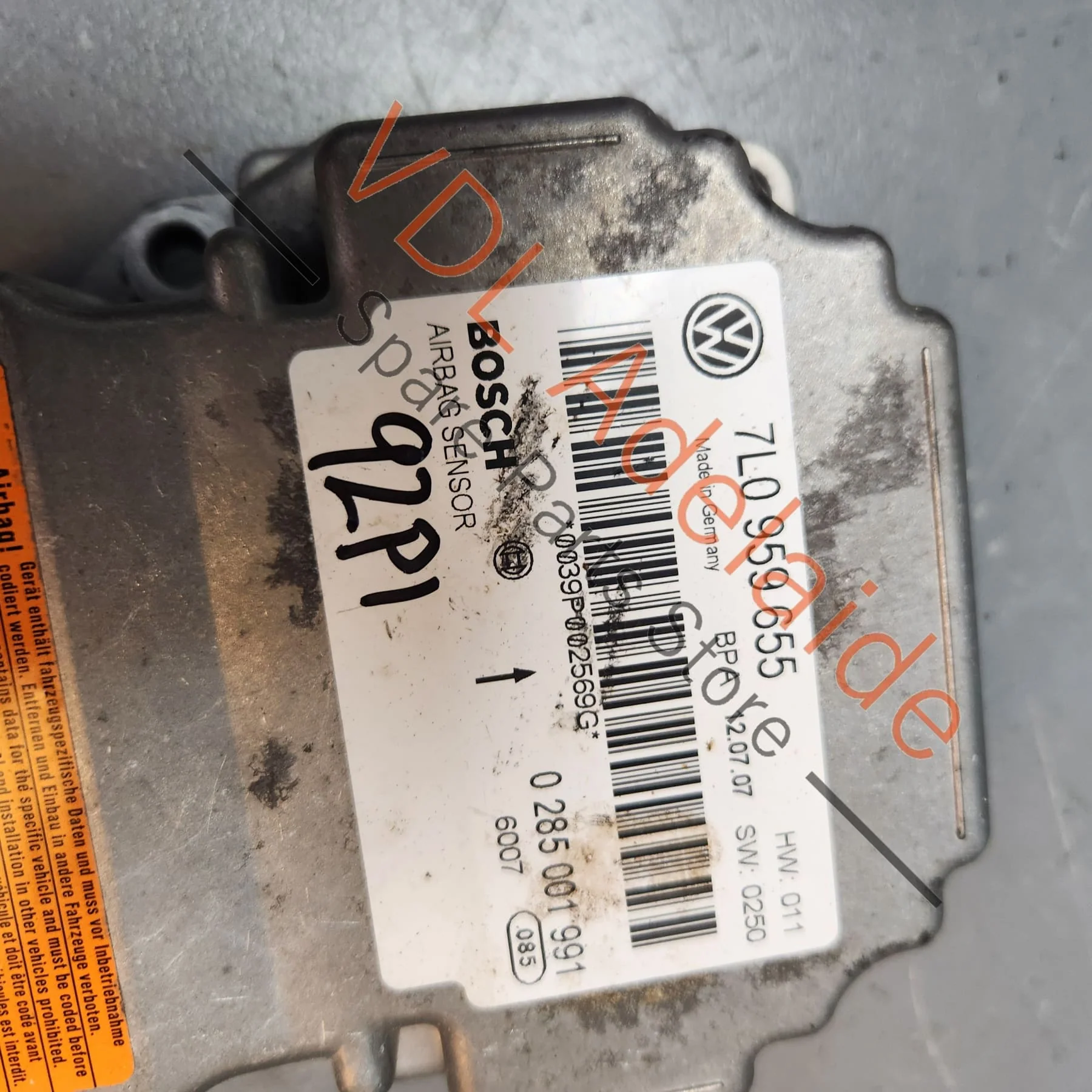 Porsche Cayenne 9PA 955 957 Airbag Central Control Module 95561821910 7L0959655 - Image 5