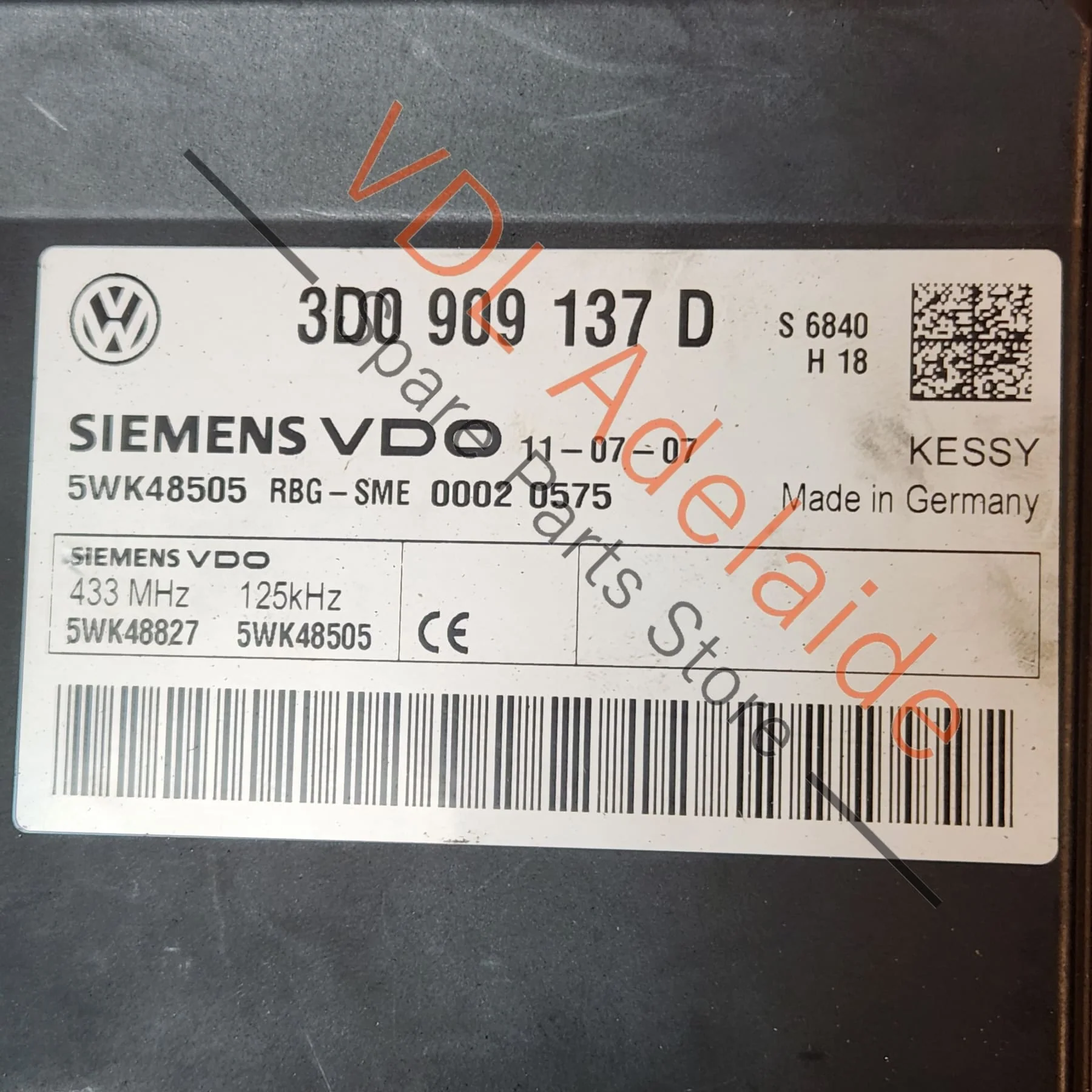 Porsche Cayenne 9PA 955 957 VW Touareg Bentley KESSY Control Module 3D0909137D - Image 3