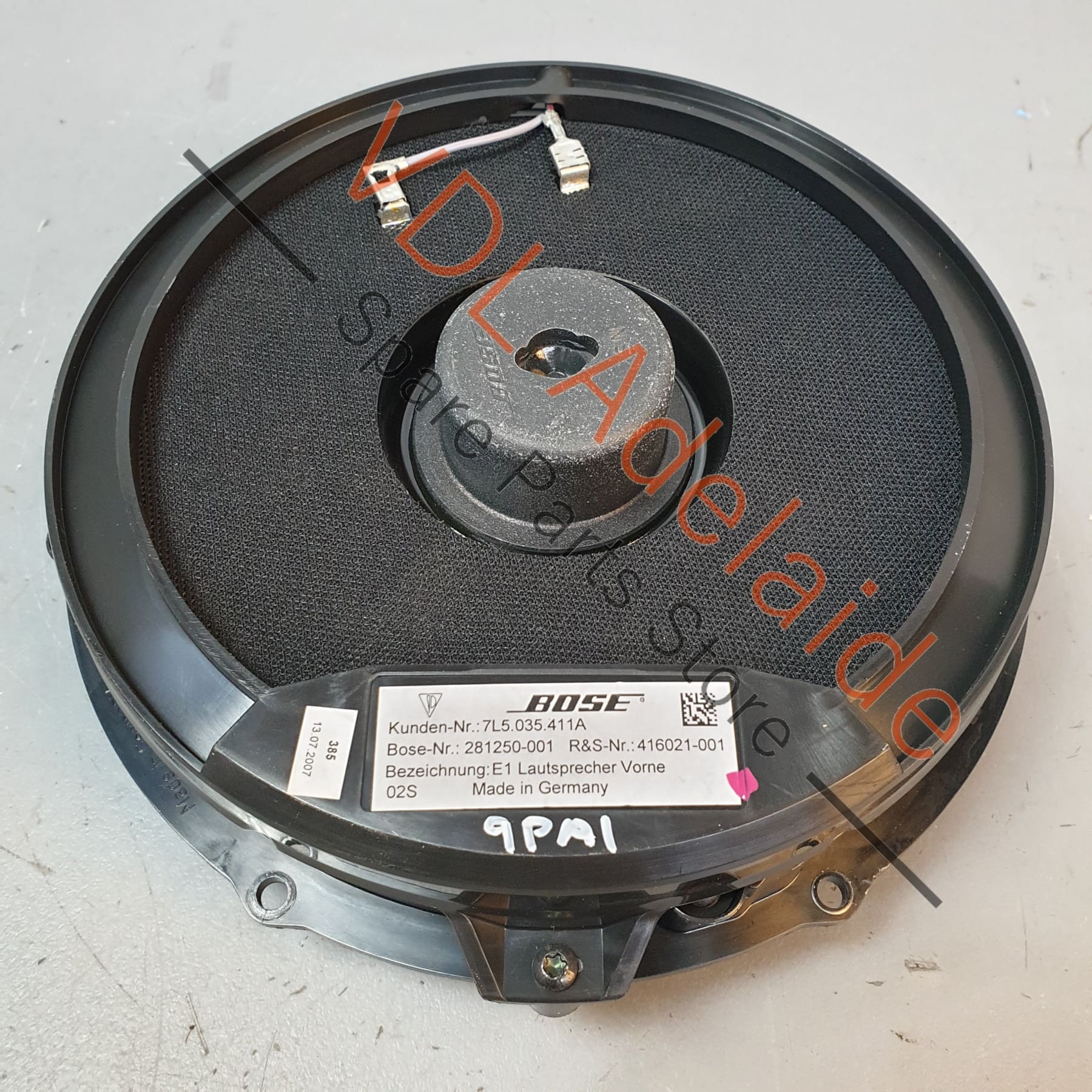 Porsche Cayenne 9PA BOSE Front Door Bass Speaker 95564502001 7L5035411A - Image 4
