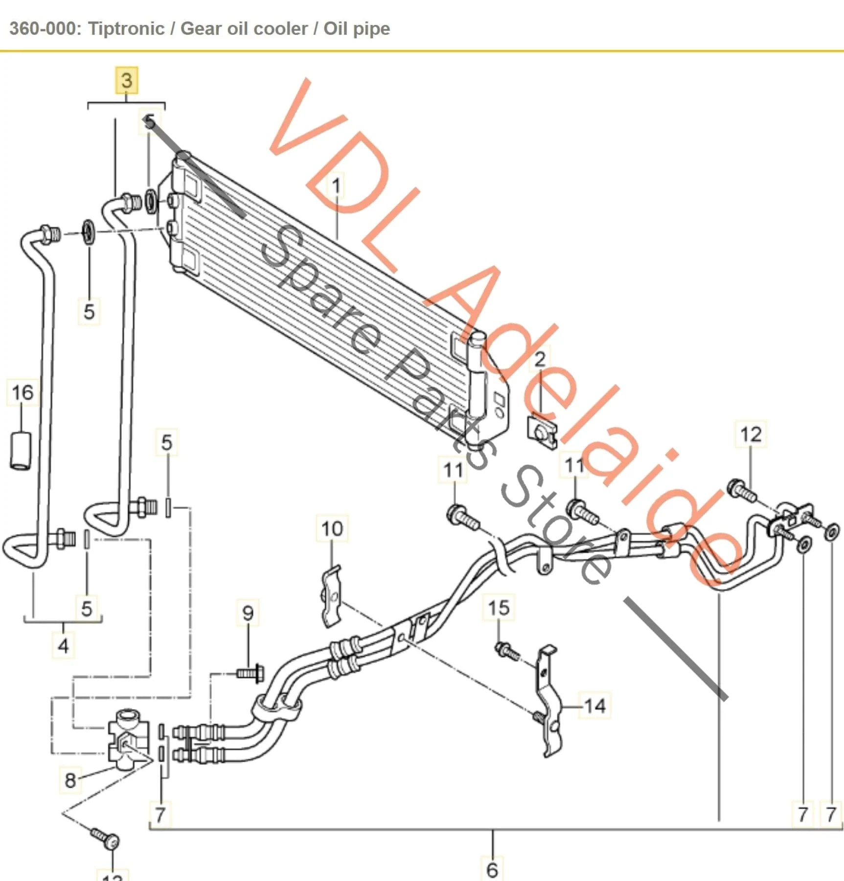 Porsche Cayenne Transmission Cooler Return Hose Pipe Line 95530717250 7l0317822C - Image 2