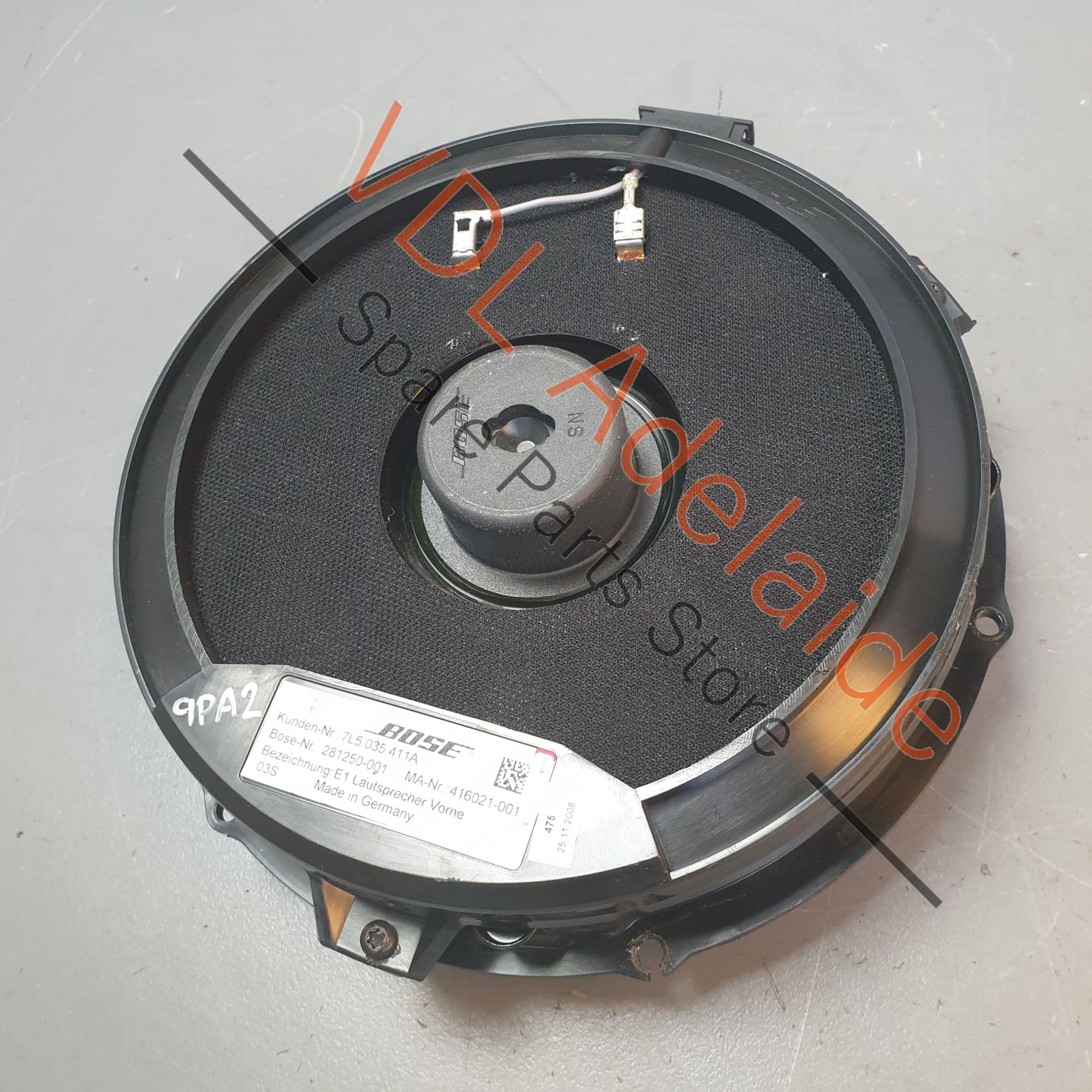 Porsche Cayenne 9PA BOSE Front Door Bass Speaker 95564502001 7L5035411A - Image 5