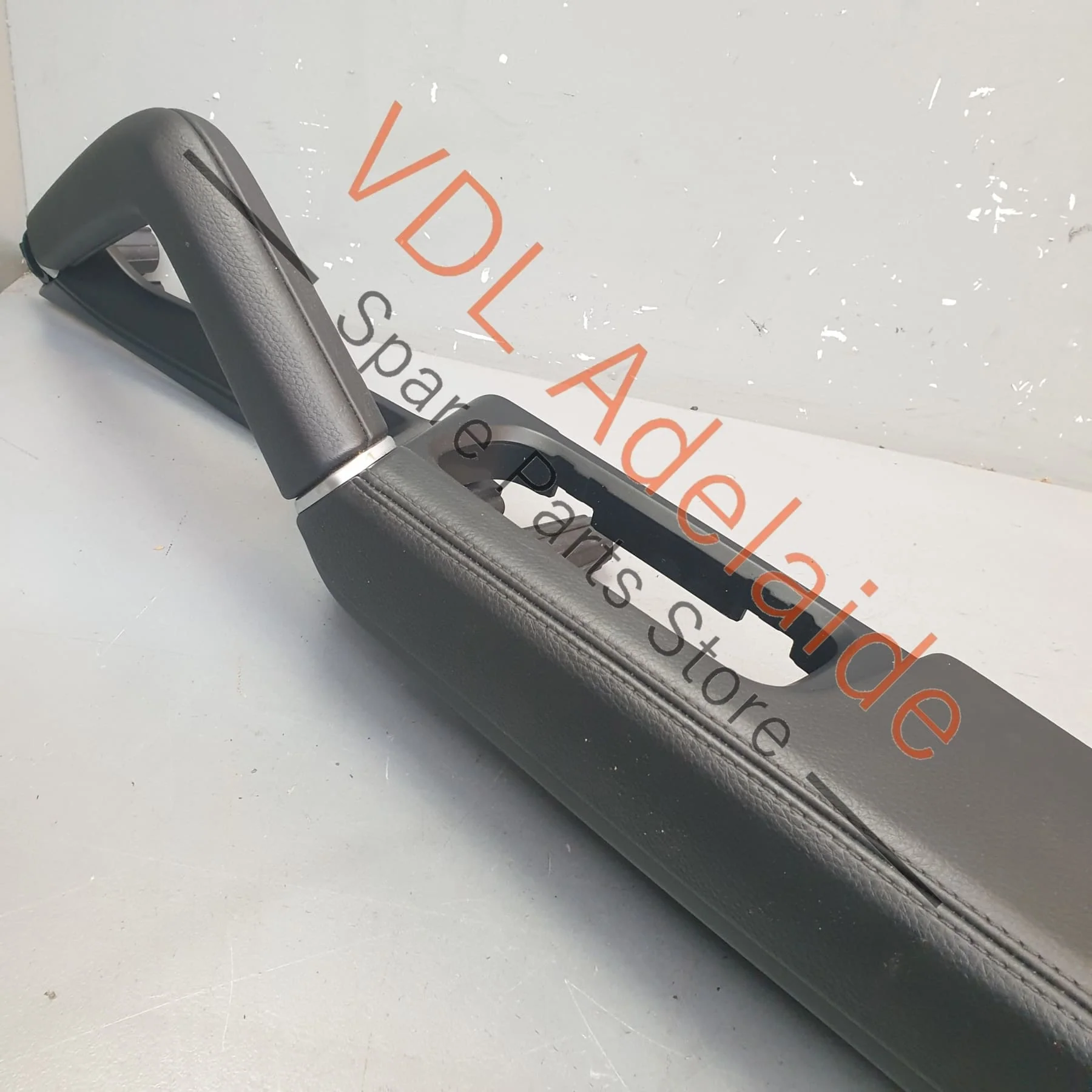 Porsche Cayenne E3 9YA 9YB Front Right Interior Armrest Door Handle Pull Grip Black Leather - Image 3