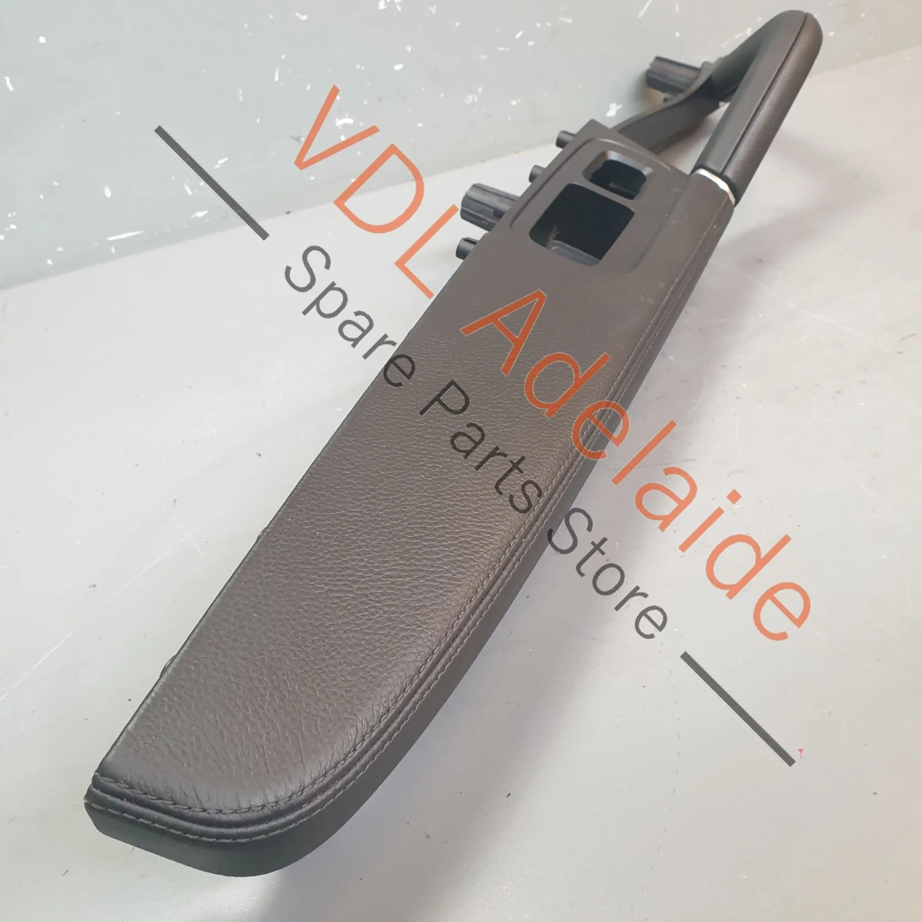 Porsche Cayenne E3 9YA 9YB Front Left Interior Armrest Door Handle Pull Grip Black Leather - Image 6