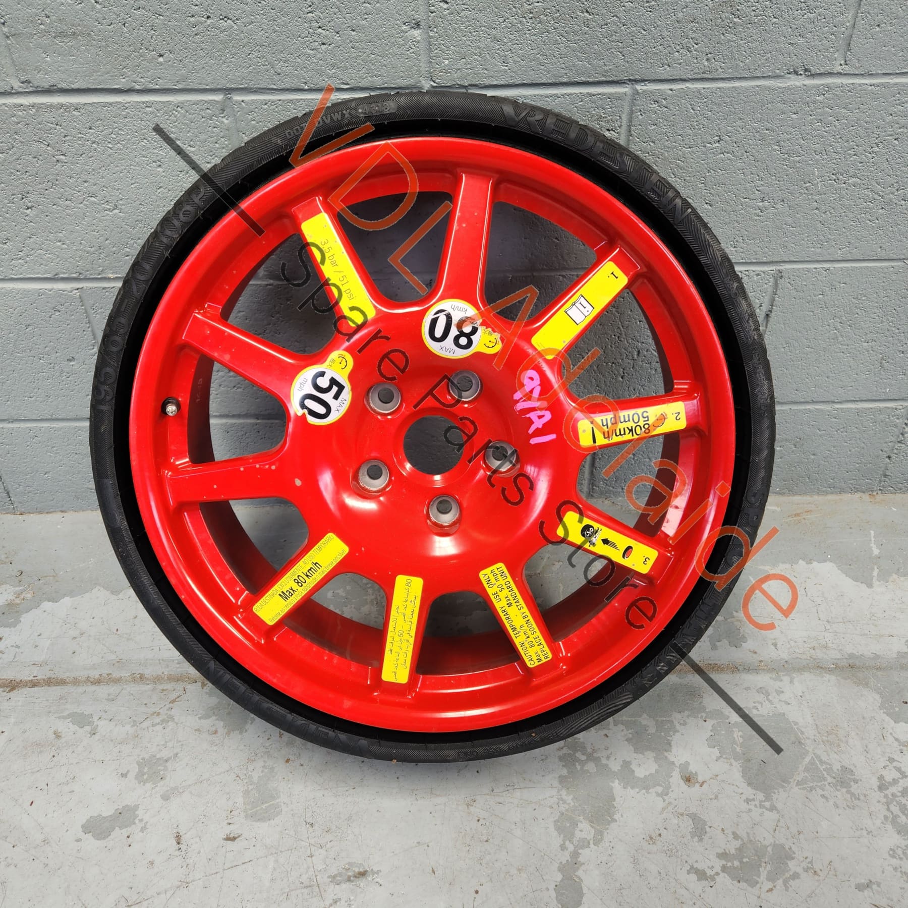 Porsche Cayenne E3 Space Saver Emergency Spare Wheel 20 x 6.5 ET28 Fits Q7 Touareg