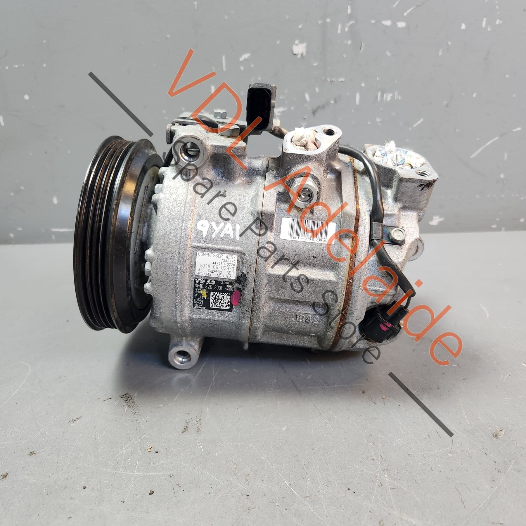 Genuine Porsche Cayenne E3 9YA 9YB DENSO Air Conditioning Compressor PAB82080310 4M0820803F 7SAS17C