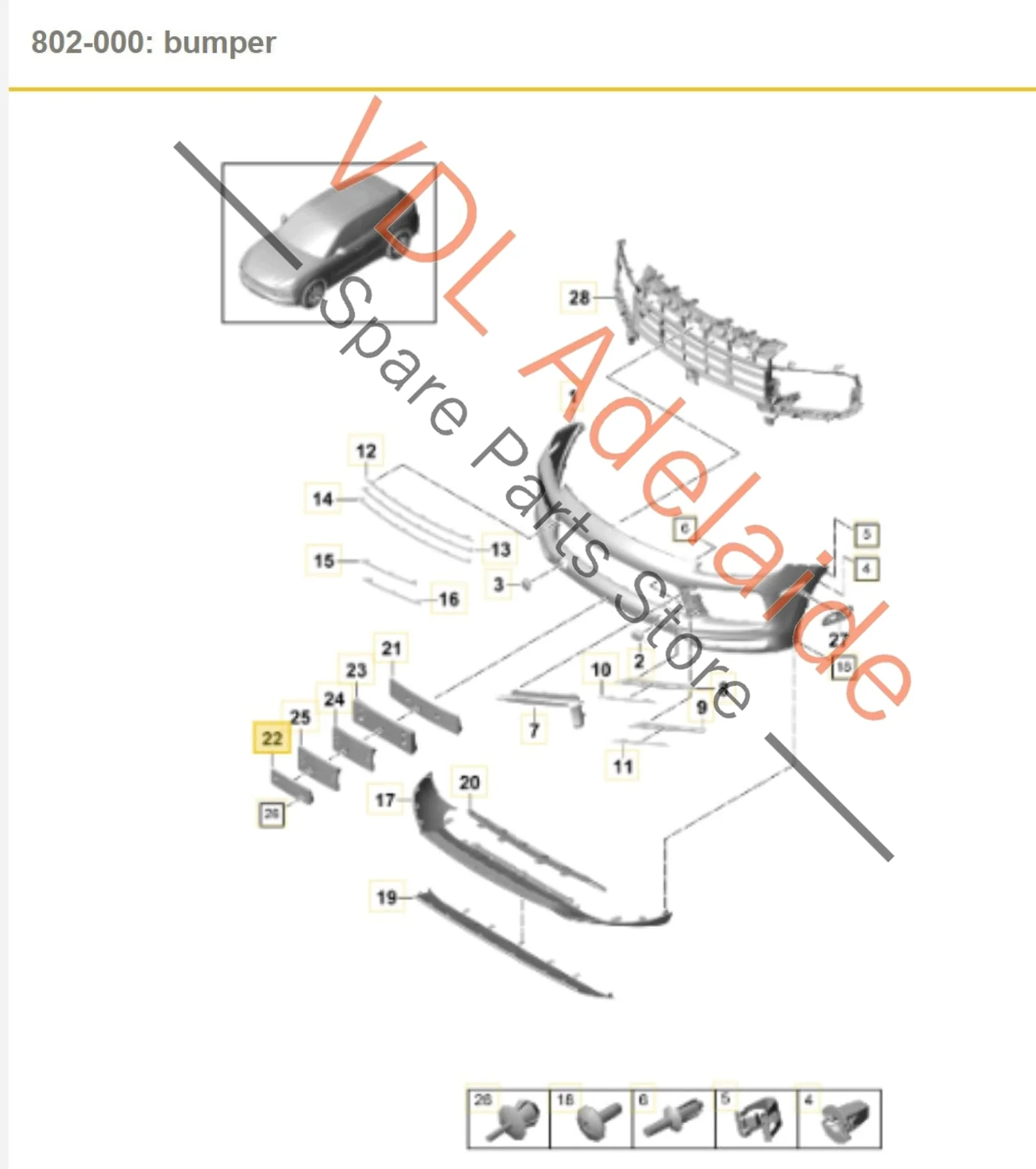 Porsche Cayenne E3 9Y Front Bumper Licence Plate Holder Trim 9Y0807287D OK1 - Image 2