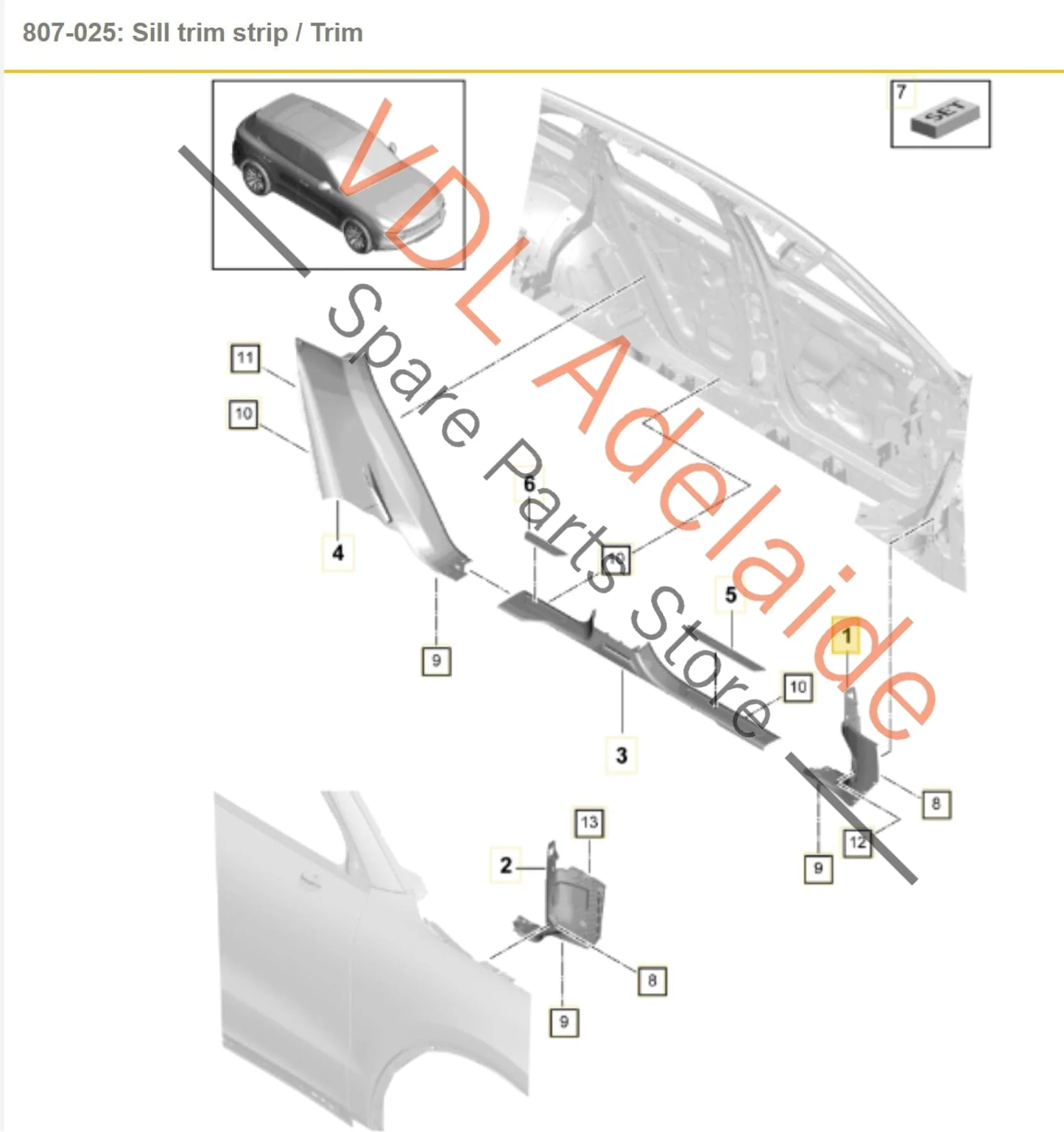 Porsche Cayenne E3 9Y Front Right Interior Footwell Trim PAB86348420 762863484 1E0 - Image 2
