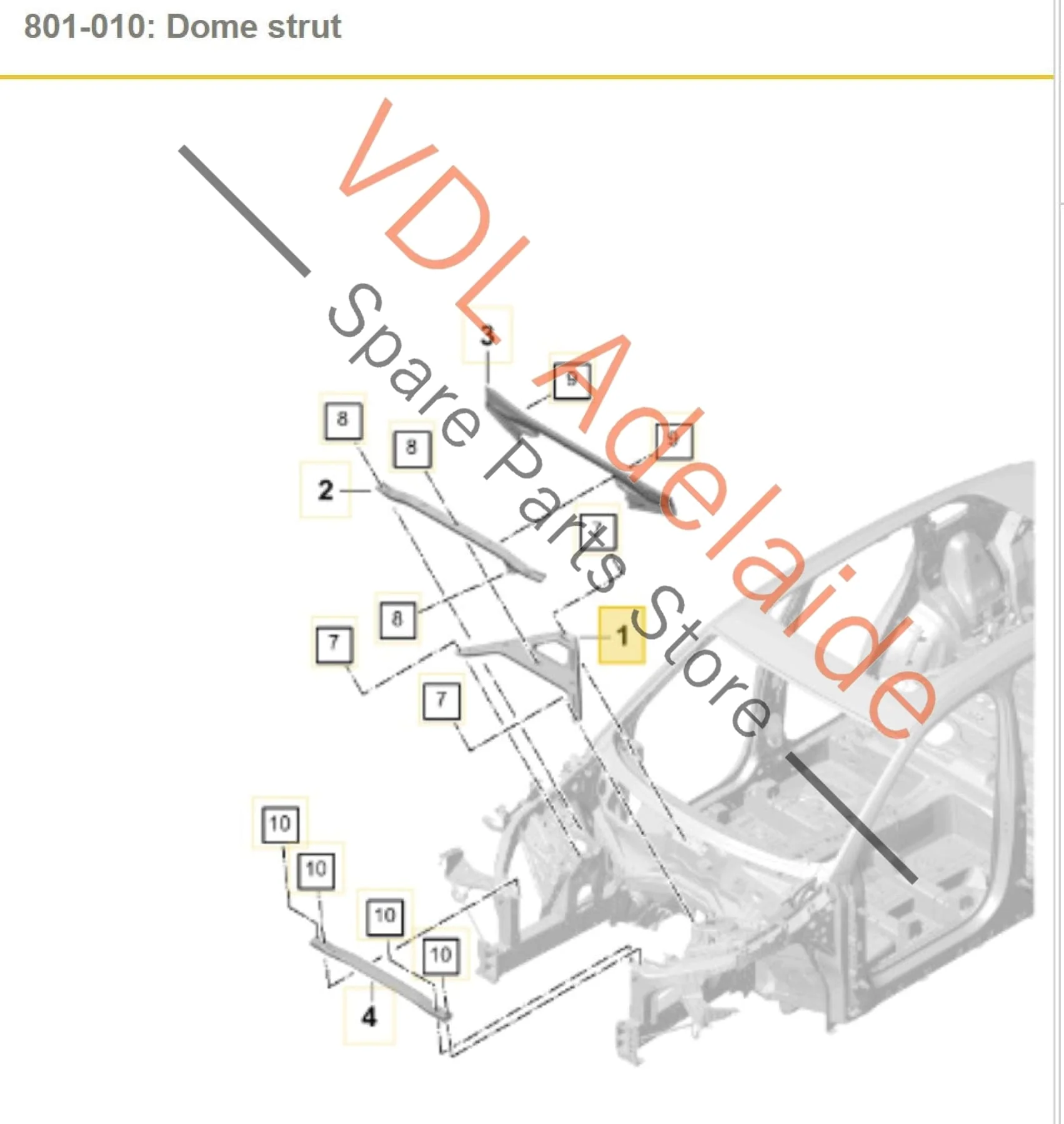 Porsche Cayenne E3 9Y Aluminium Engine Bay Brace Support Frame PAB806303B 4M0806303B - Image 2