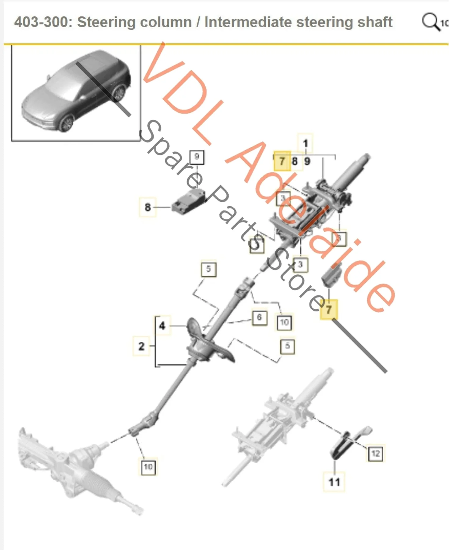 Porsche Cayenne E3 9Y Control Unit for Electronically Controlled Steering Column Adjustment 9A790770500 80A907705 PAC907705 - Image 2