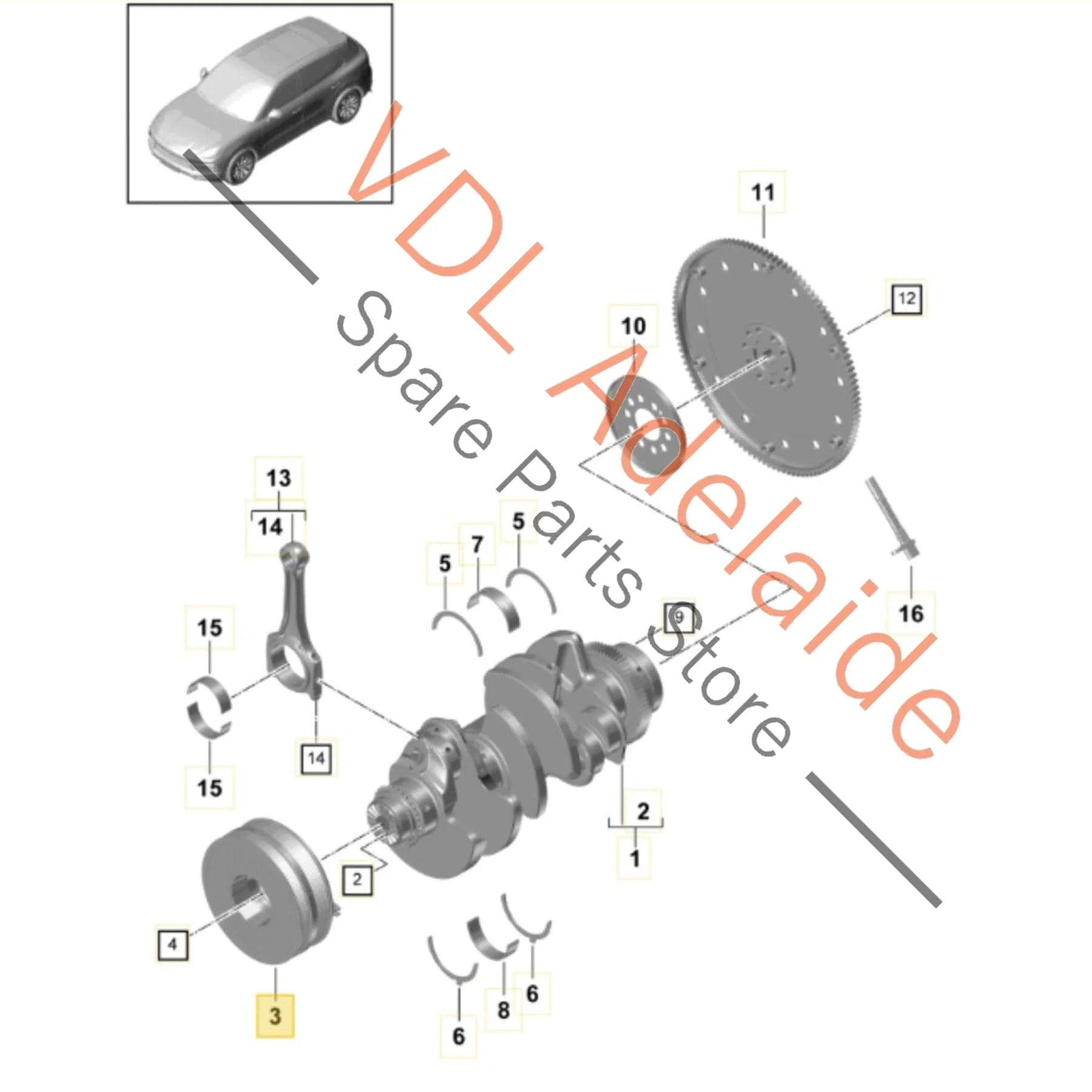 Genuine Audi Porsche VW Crankshaft Pulley Vibration Damper 9A710525110 - Image 2