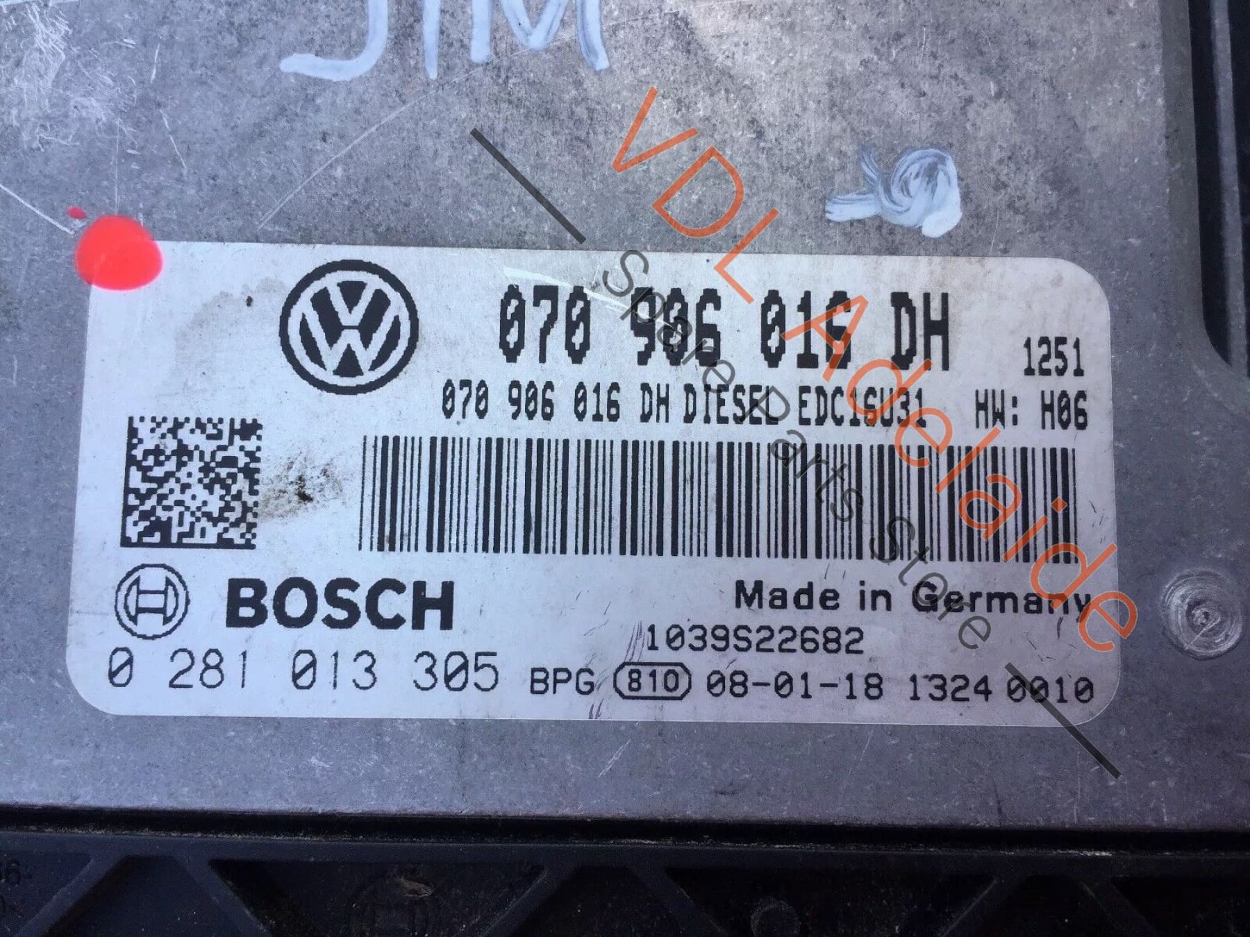 Volkswagen VW Touareg 7L V10 Diesel Engine Control Unit ECU 070906016DH JIM - Image 2
