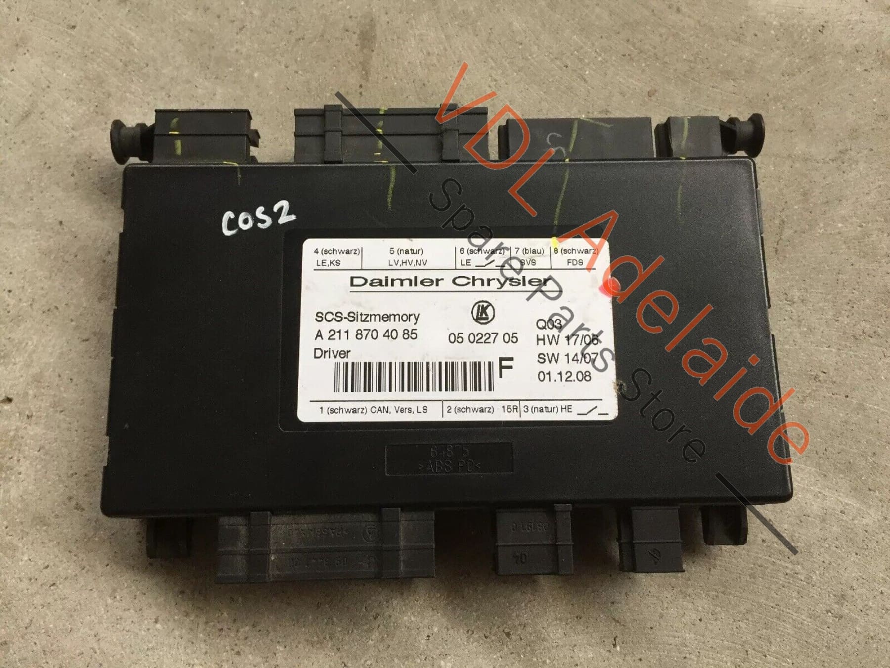 Mercedes W211 W164 W219 Front Driver Memory Seat Control A2118704085 COS2 JAS2