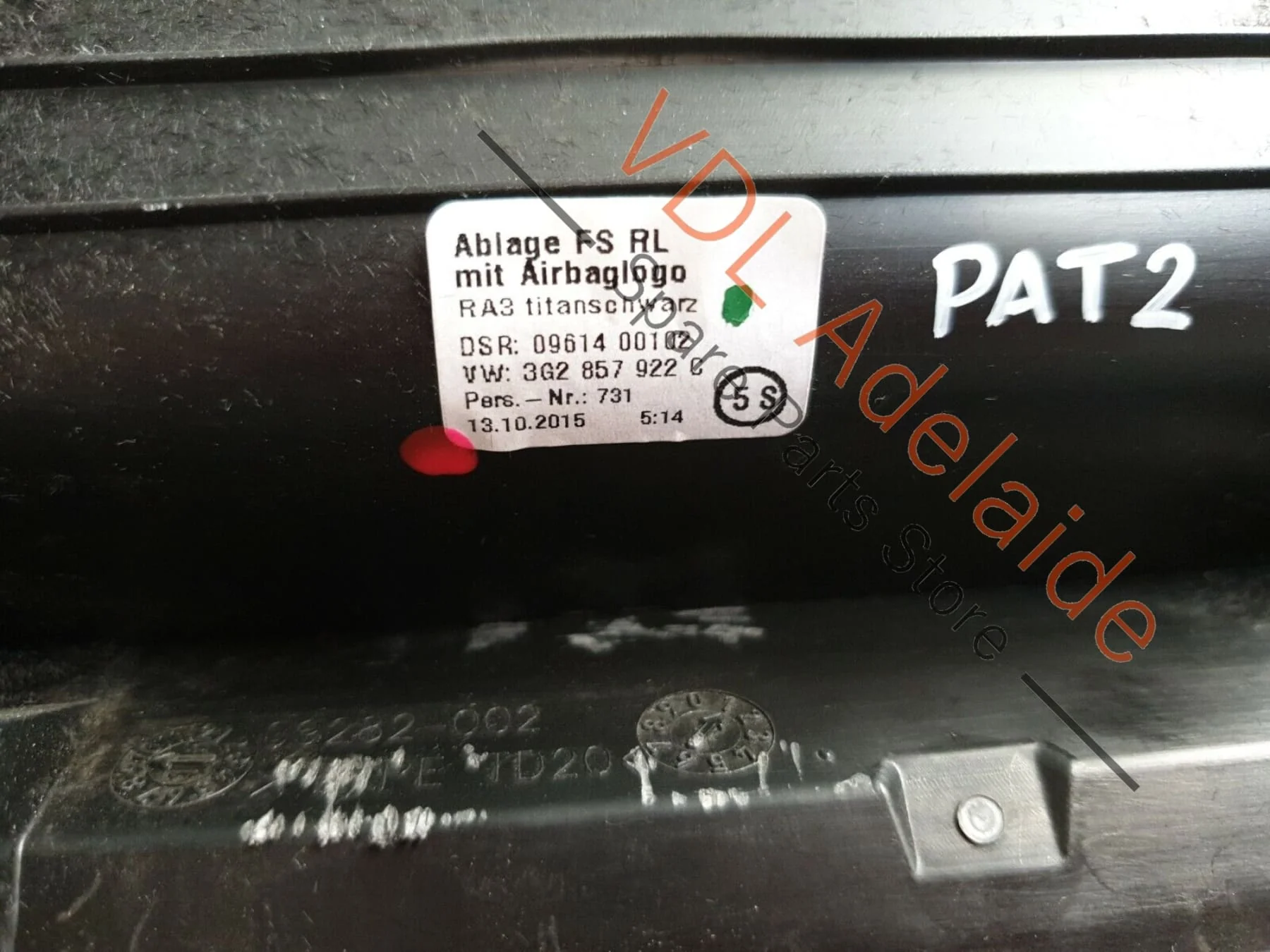 VW Passat Alltrack B8 3G Right Dash Drivers Storage Compartment 3G2857922C PAT2 - Image 4