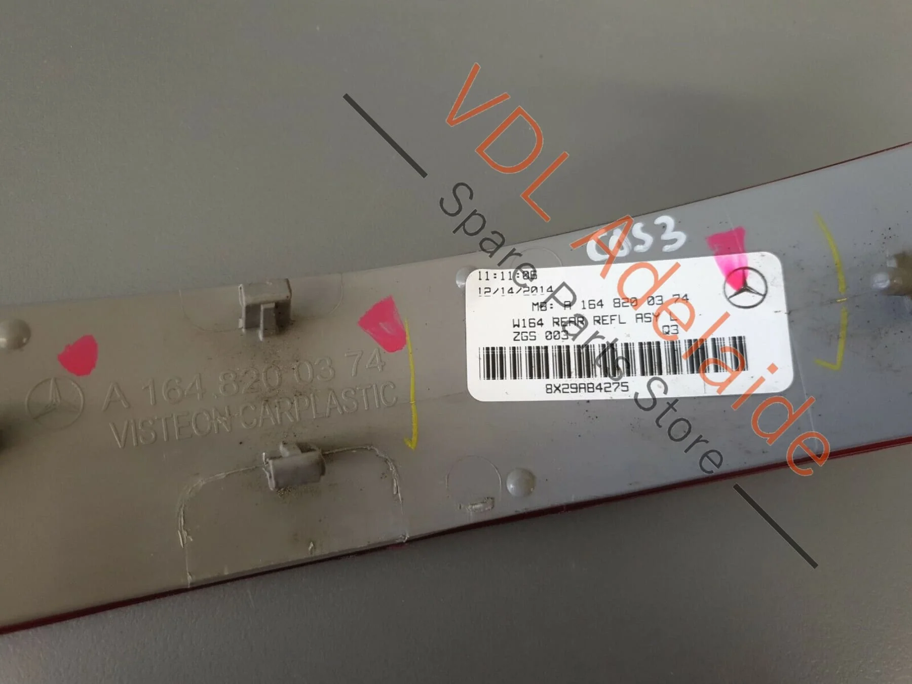 Mercedes W164 ML-Class Rear Left LHS Bumper Reflector Genuine A1648200374 COS3 - Image 6