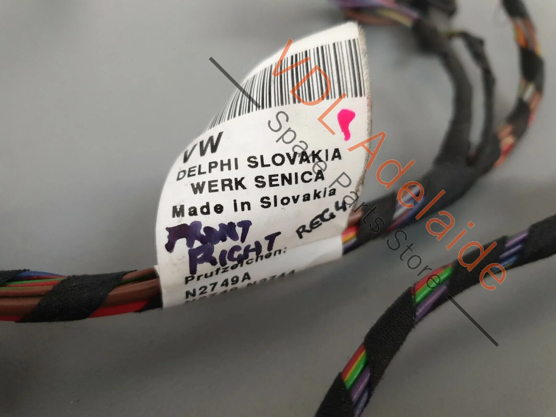 Volkswagen VW Touareg 7L Front Right Door Wiring Harness 7L6971120BH REG4 - Image 2