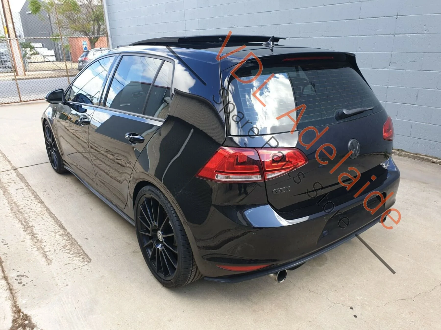 VW Golf Mk7 OEM Front Right Exterior Door B-Pillar Black Trim 5G4837890B ARN1 - Image 5