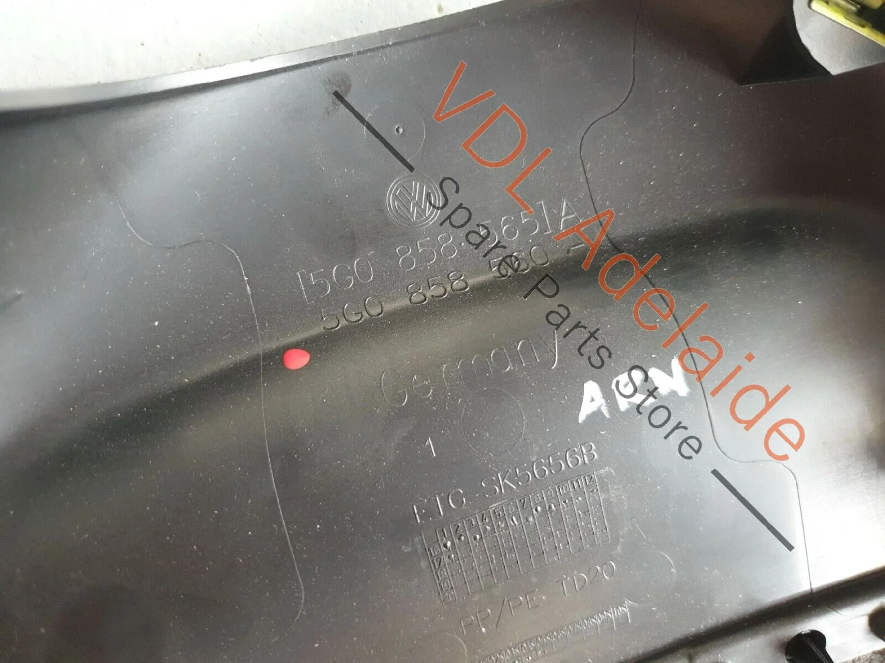 VW Golf Mk7 Steering Column Surround Upper Black Trim 5G0858565A ARN1 - Image 5