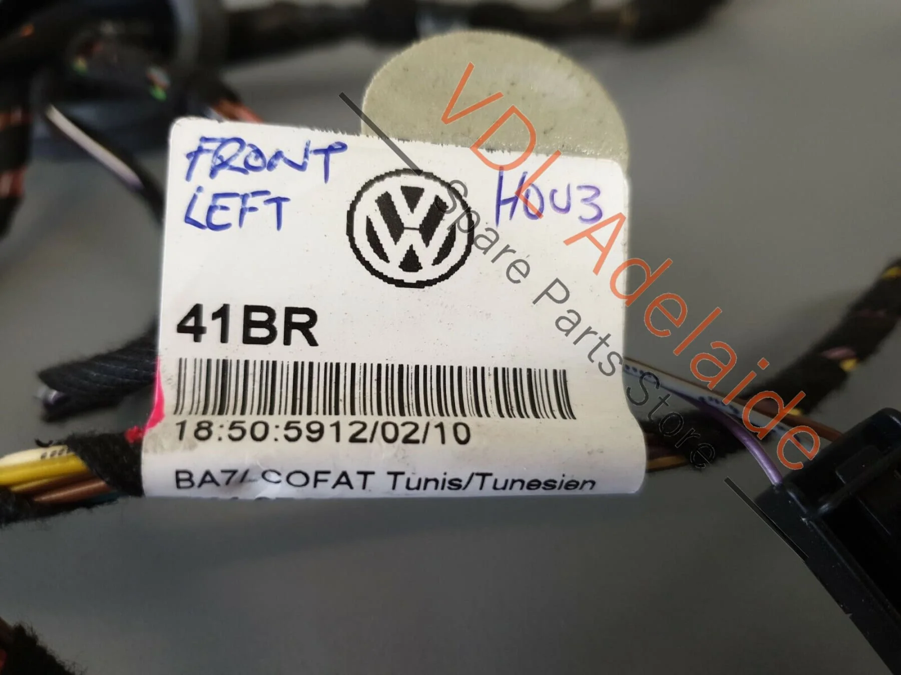 Volkswagen VW Golf R Mk6 Front Left Door Wiring Cable Harness 5K4971121BR HOU3 - Image 3