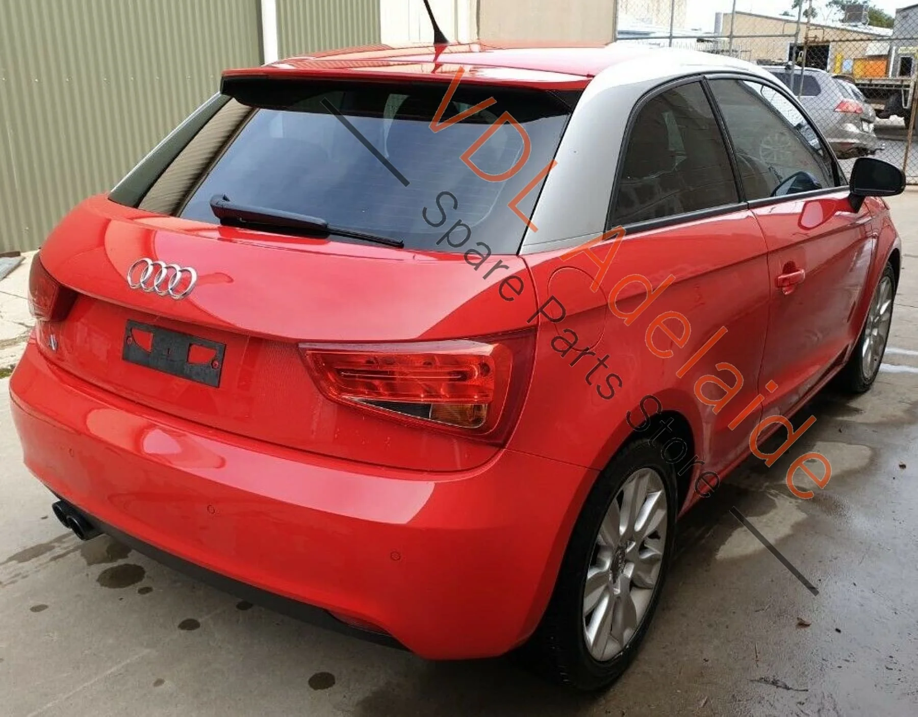 Audi A1 8X Rear Tailgate Boot High Upper Spoiler Misano Red LZ3M 8X3827933 RUB - Image 6