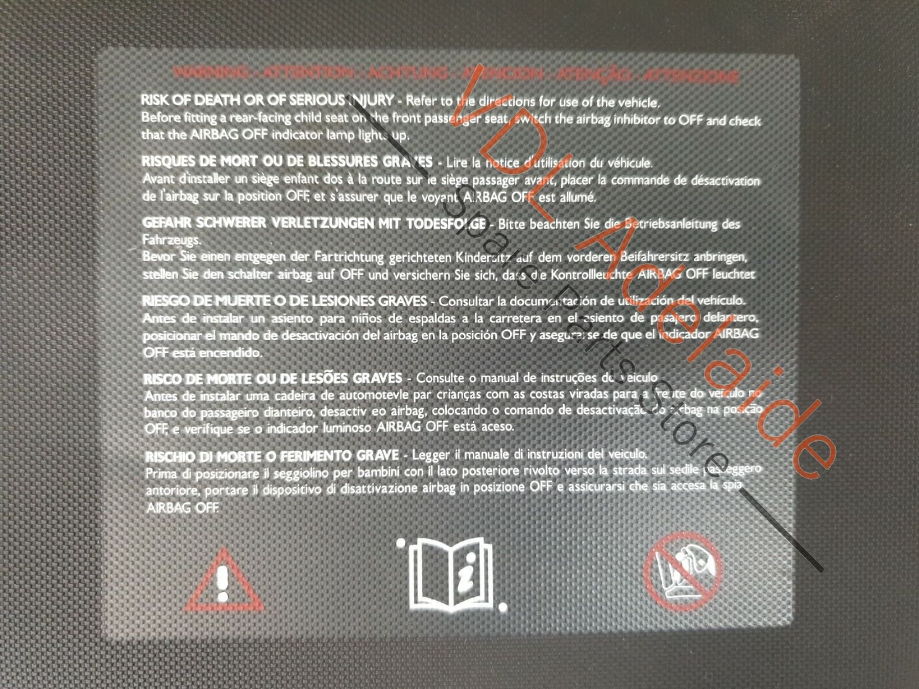 Renault Megane 3 X95 RS 265 Left Sun Visor Black 964018052R - Image 4