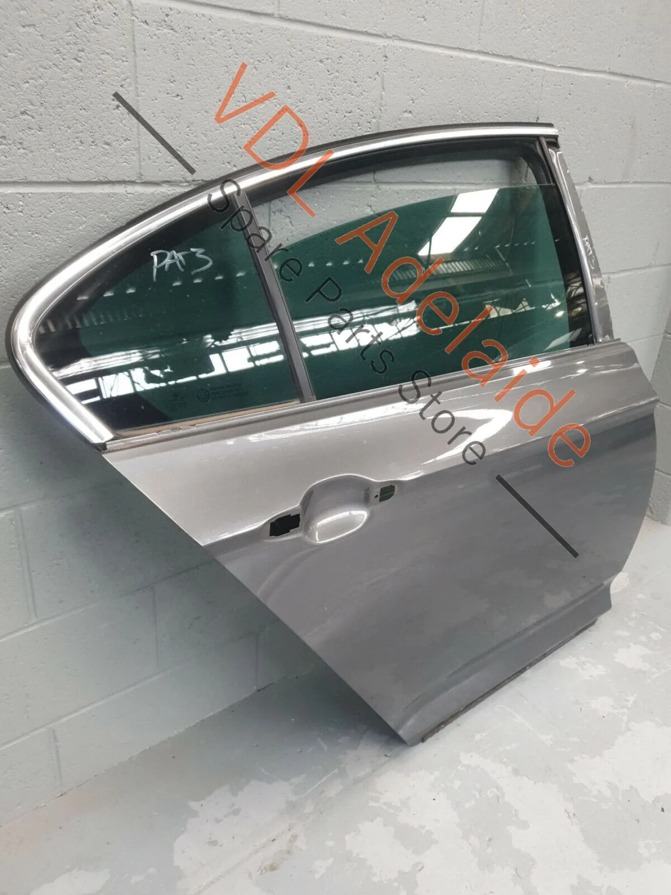 VW Passat R-Line B8 3G Rear Right Door Shell Panel Indium Grey LR7H PAT3 - Image 3
