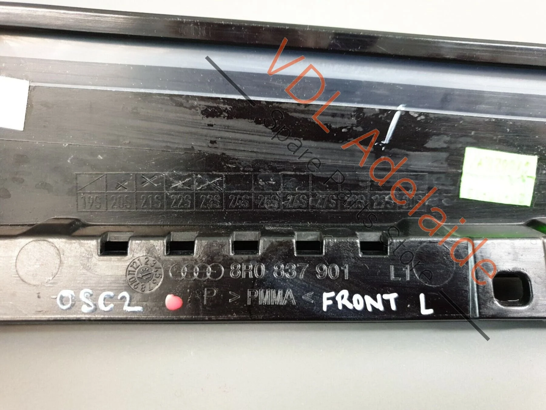 Audi SQ5 Q5 8R Front Left Exterior Door B-Pillar Black Trim 8R0837901P OSC2 - Image 5